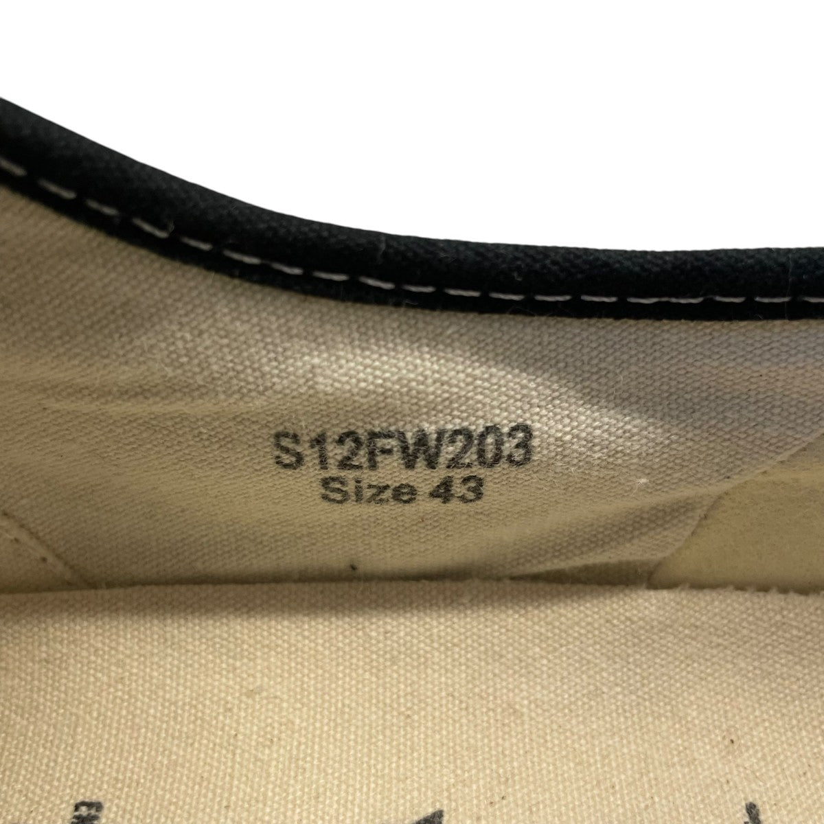 MIHARA YASUHIRO PAST SOLE CANVAS LOW TOP SNEAKERスニーカーS12FW203 古着・中古-7枚目のアイテム画像