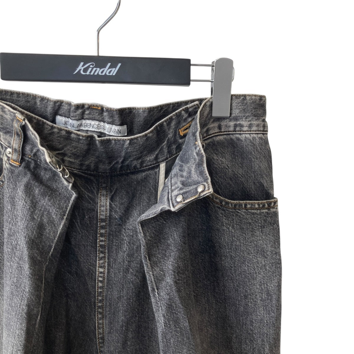 WASHED DENIM WIDE PANTSデニムパンツJLS-02-22