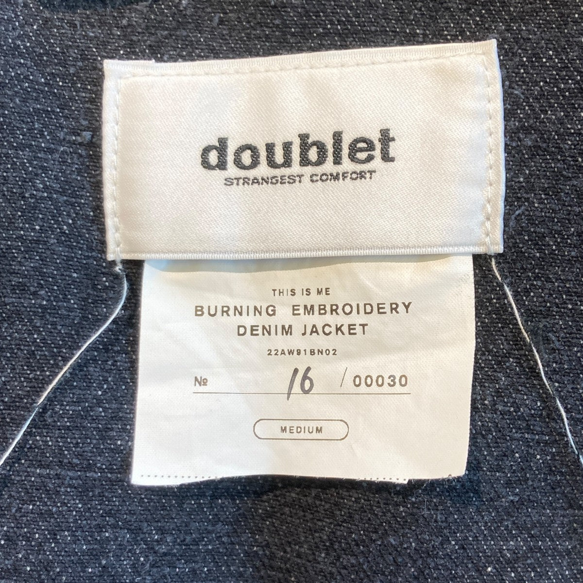 BURNING EMBROIDERY DENIM JACKETデニムジャケット22AW91BN02