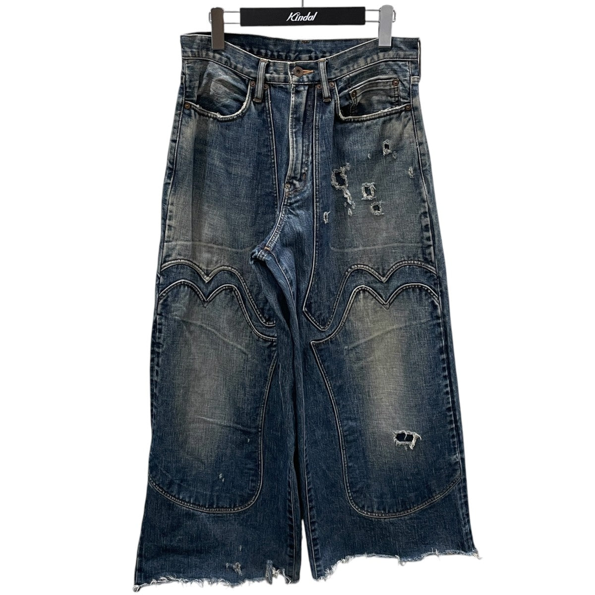 加工デニムパンツ FADED MODERN WESTERN WIDE TROUSERS フェイデッド モダン ウエスタン デニム ワイド トラウザーズ