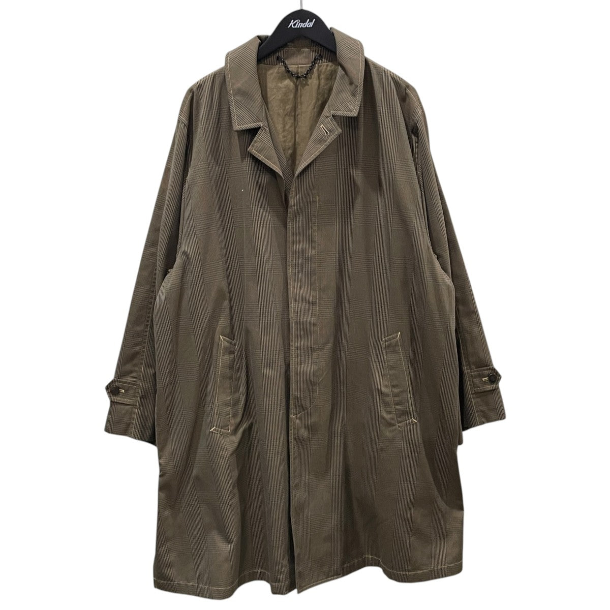 チェック柄ステンカラーコート PLAID-CHECK RAIN WEATHER COAT プレイドチェック レインウェザーコート MJ22017