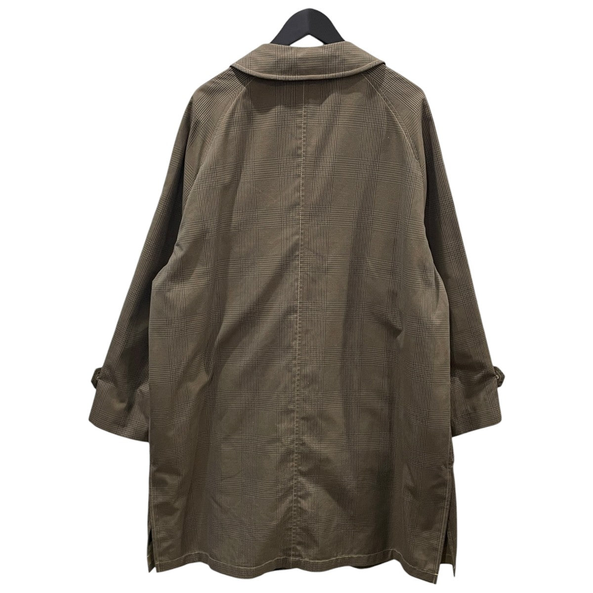 チェック柄ステンカラーコート PLAID-CHECK RAIN WEATHER COAT プレイドチェック レインウェザーコート MJ22017