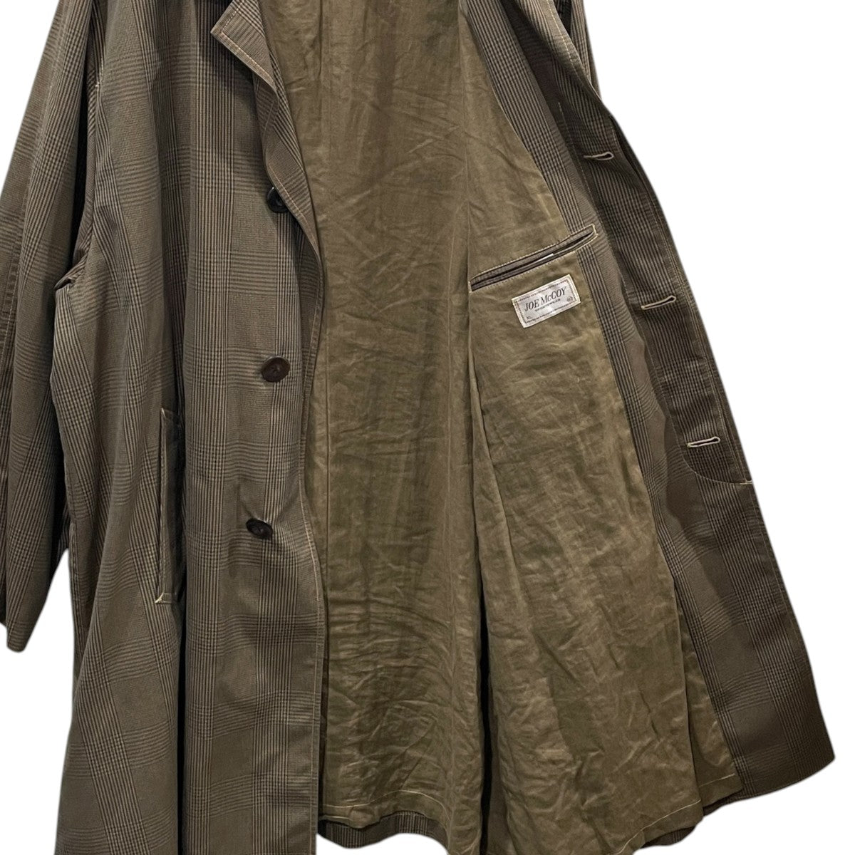 チェック柄ステンカラーコート PLAID-CHECK RAIN WEATHER COAT プレイドチェック レインウェザーコート MJ22017