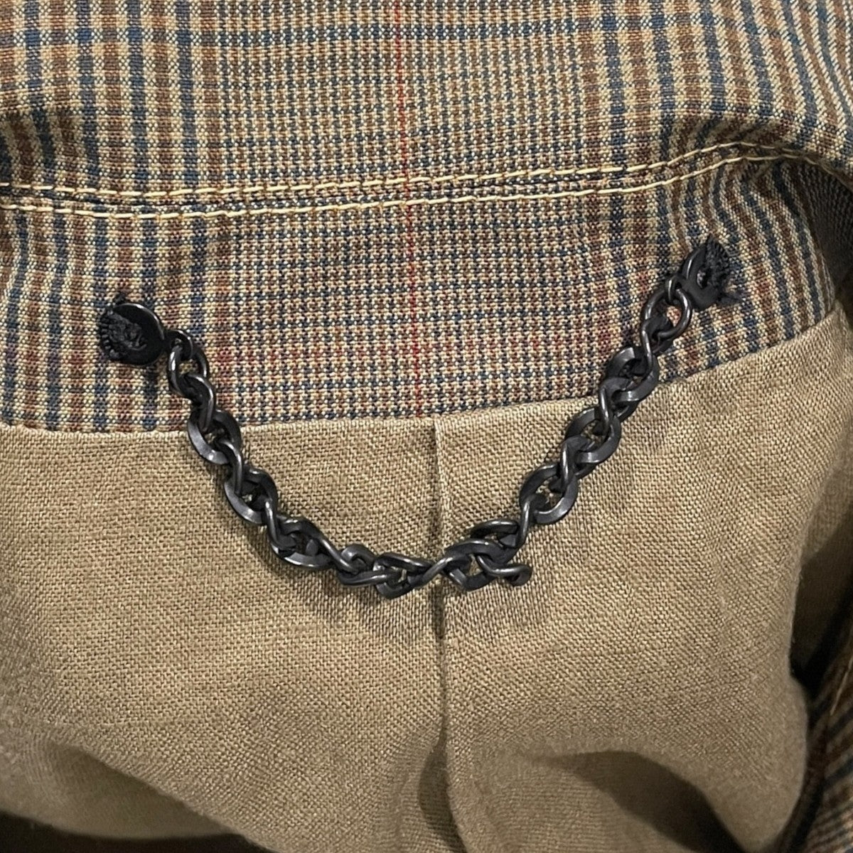 チェック柄ステンカラーコート PLAID-CHECK RAIN WEATHER COAT プレイドチェック レインウェザーコート MJ22017
