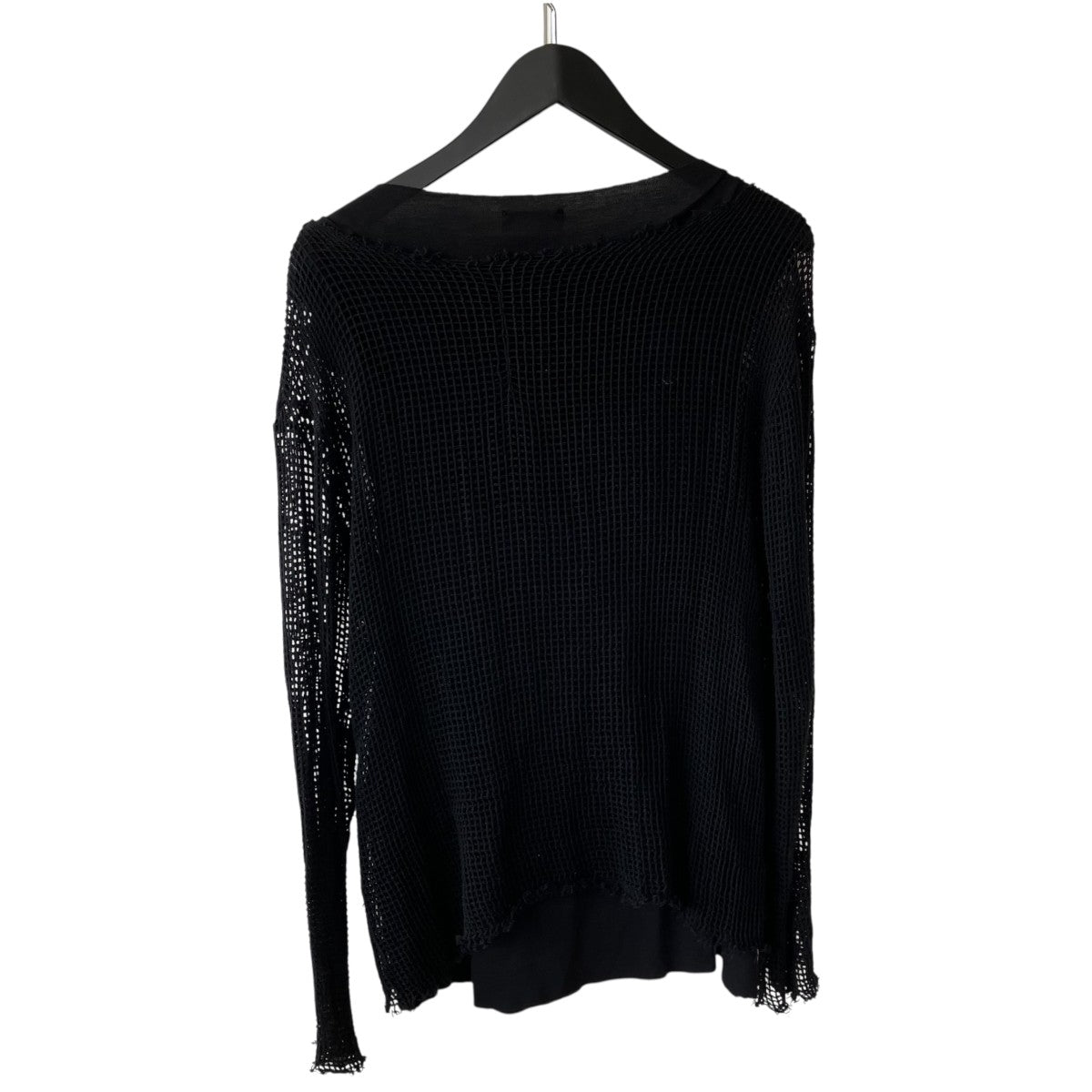 SS99 Raw-Edge Mesh Long Sleeveレイヤードカットソー19008-99
