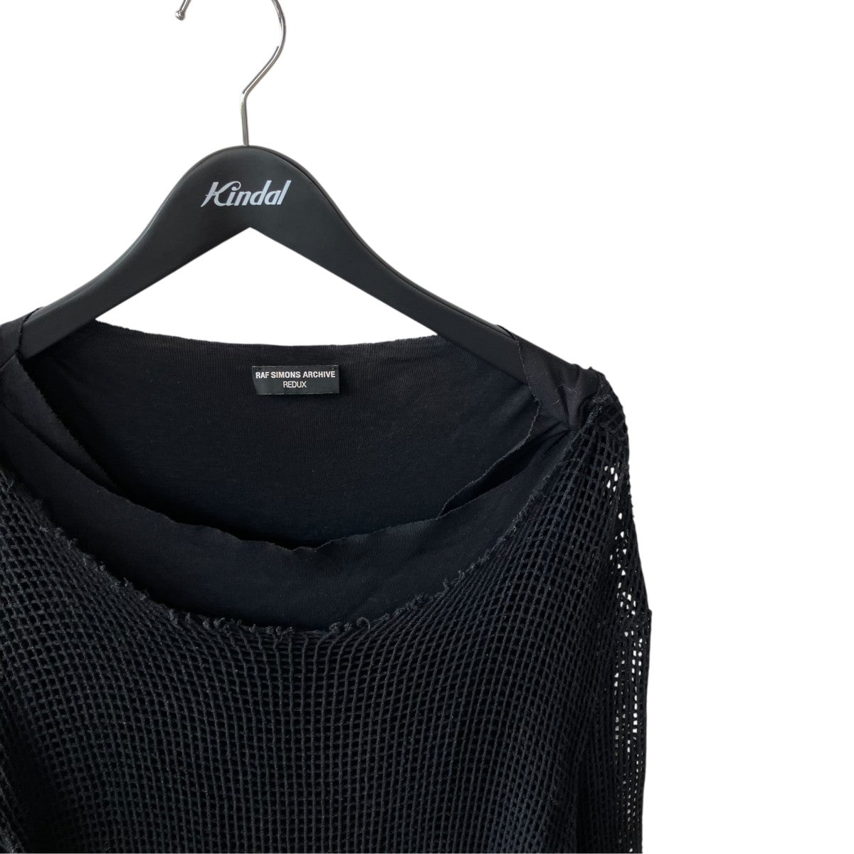 SS99 Raw-Edge Mesh Long Sleeveレイヤードカットソー19008-99
