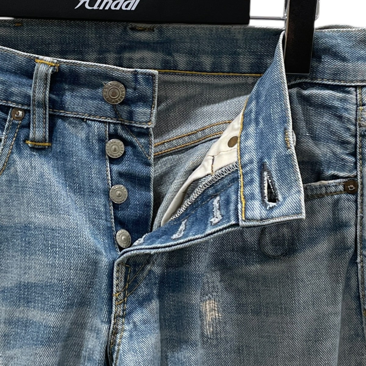 加工デニムパンツ SLIM BOOT CUT JAPAN WOVEN スリムブーツカット ジャパンウーヴン MNRRDNMM4P00035