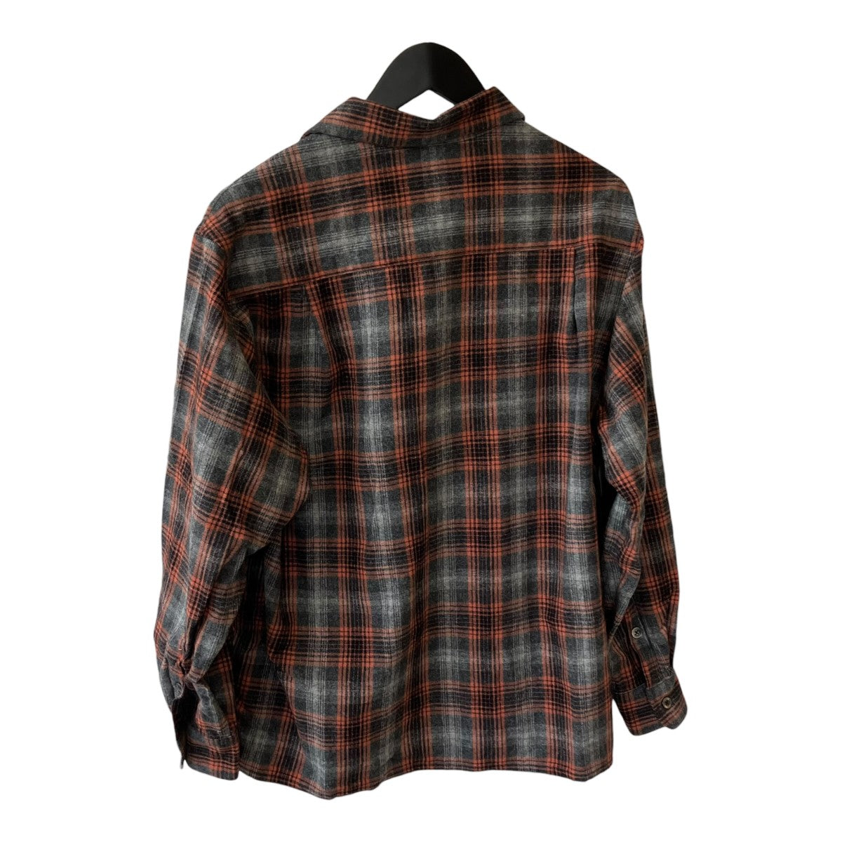 25AWPENDOLTON   WOOL OMBRE CHECK OPEN COLLAR SHIRT長袖シャツ