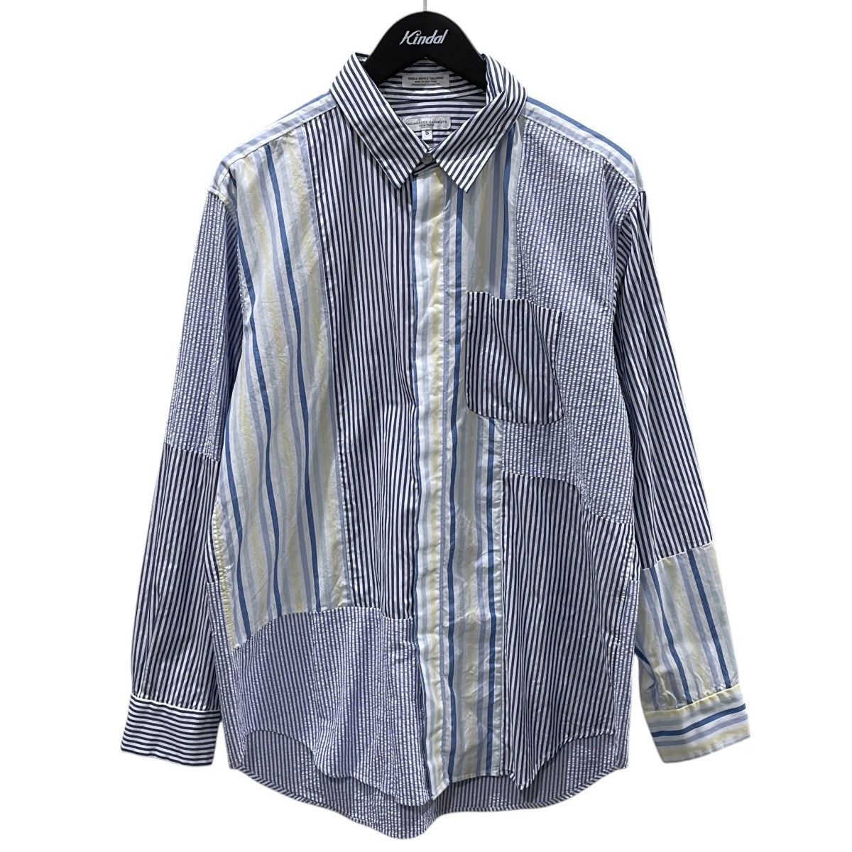 22SS コンボ ショート カラー シャツ - キャンディ ストライプ ブロードクロス Combo Short Collar Shirt - Candy Stripe Broadcloth