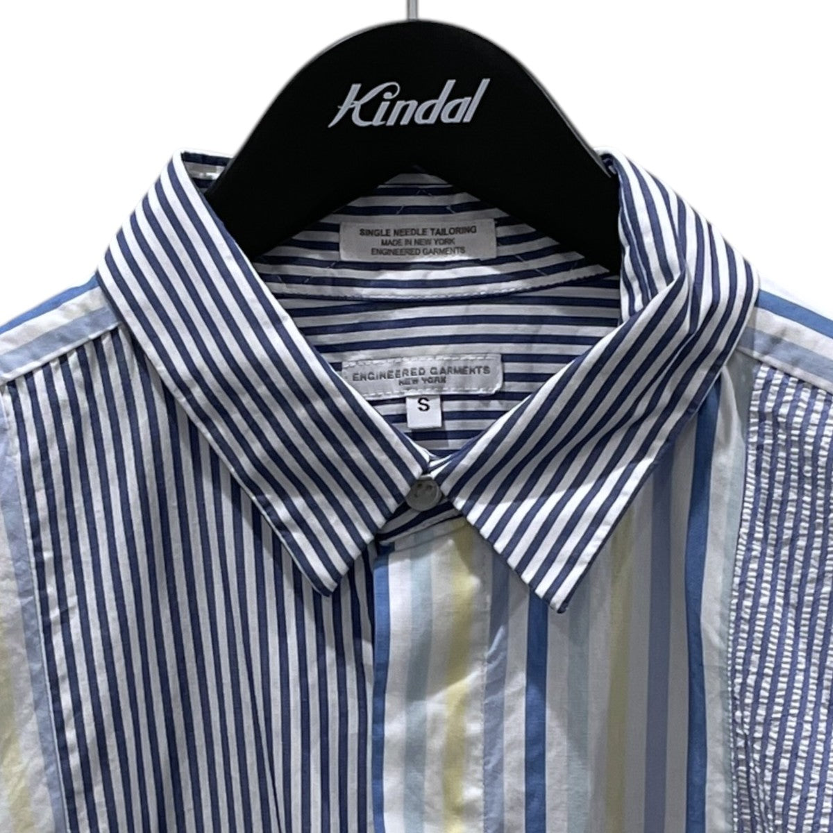 22SS コンボ ショート カラー シャツ - キャンディ ストライプ ブロードクロス Combo Short Collar Shirt - Candy Stripe Broadcloth