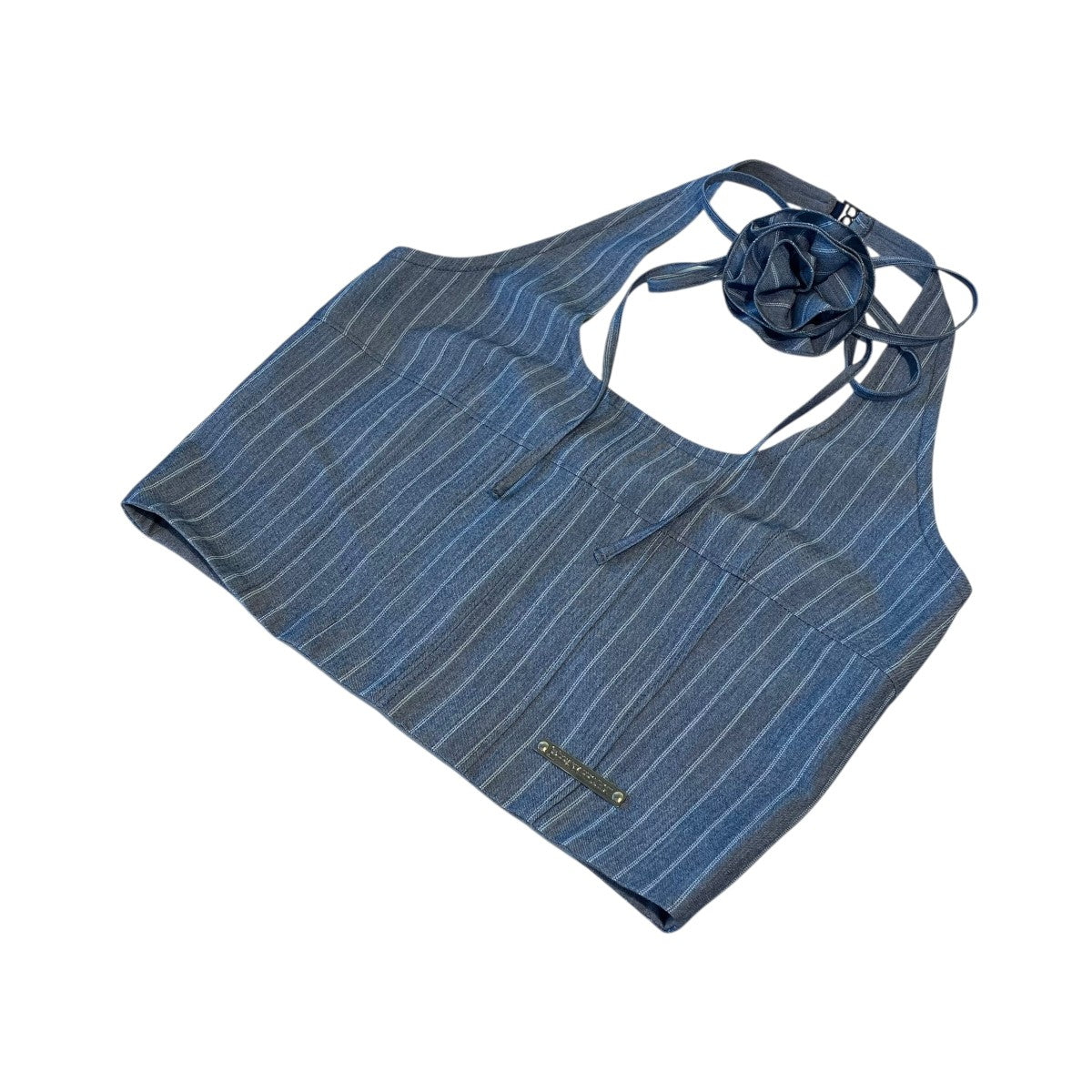 Flower Choker Striped Halter Topビスチェ31241315616