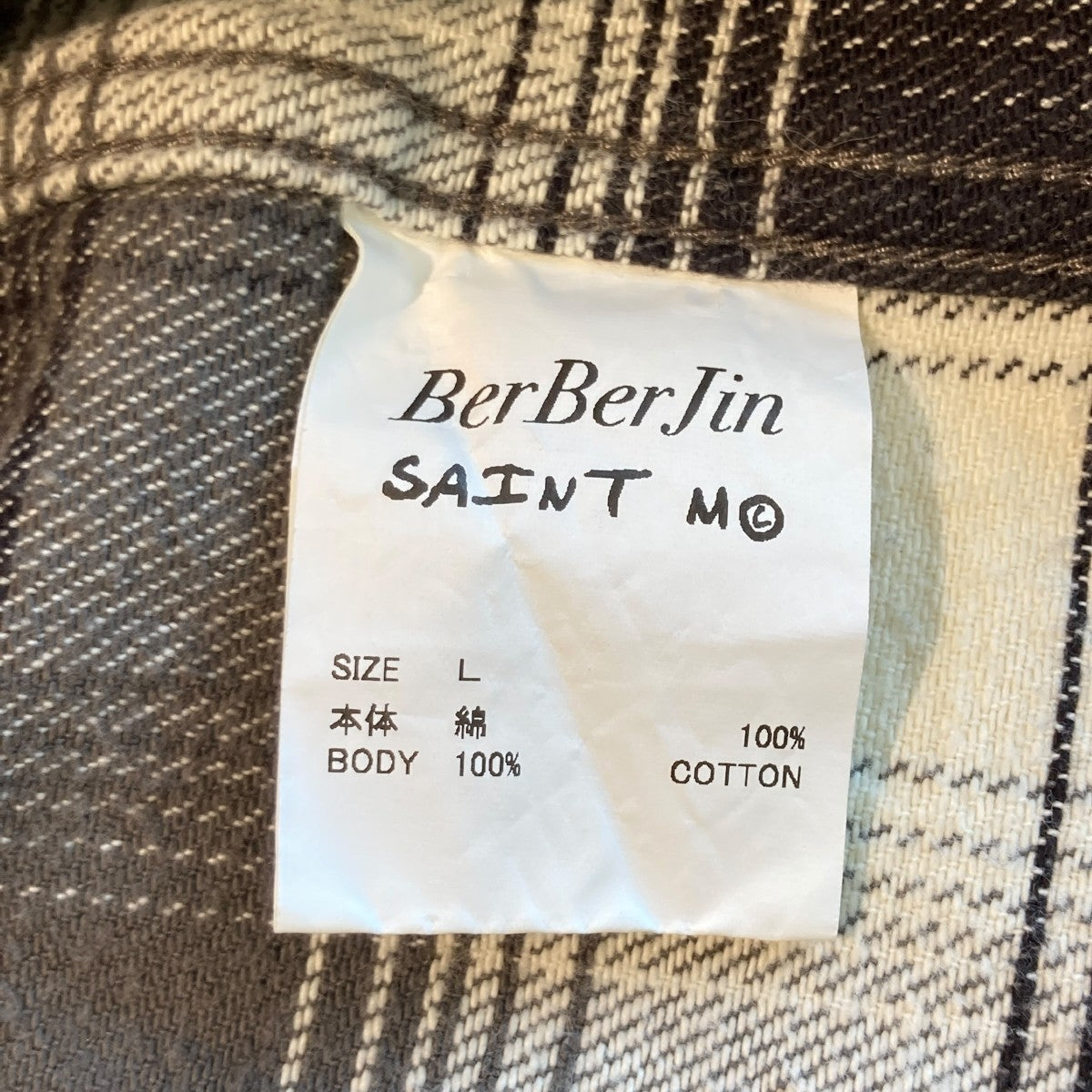 SAINT MICHAEL ×BerBerJin FLANNEL SHIRT長袖シャツSM-HR1-0000-CV52 古着・中古-6枚目のアイテム画像