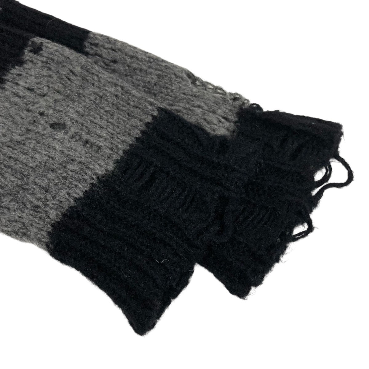 ダメージ加工ボーダーニットFN-WN-KNIT000347