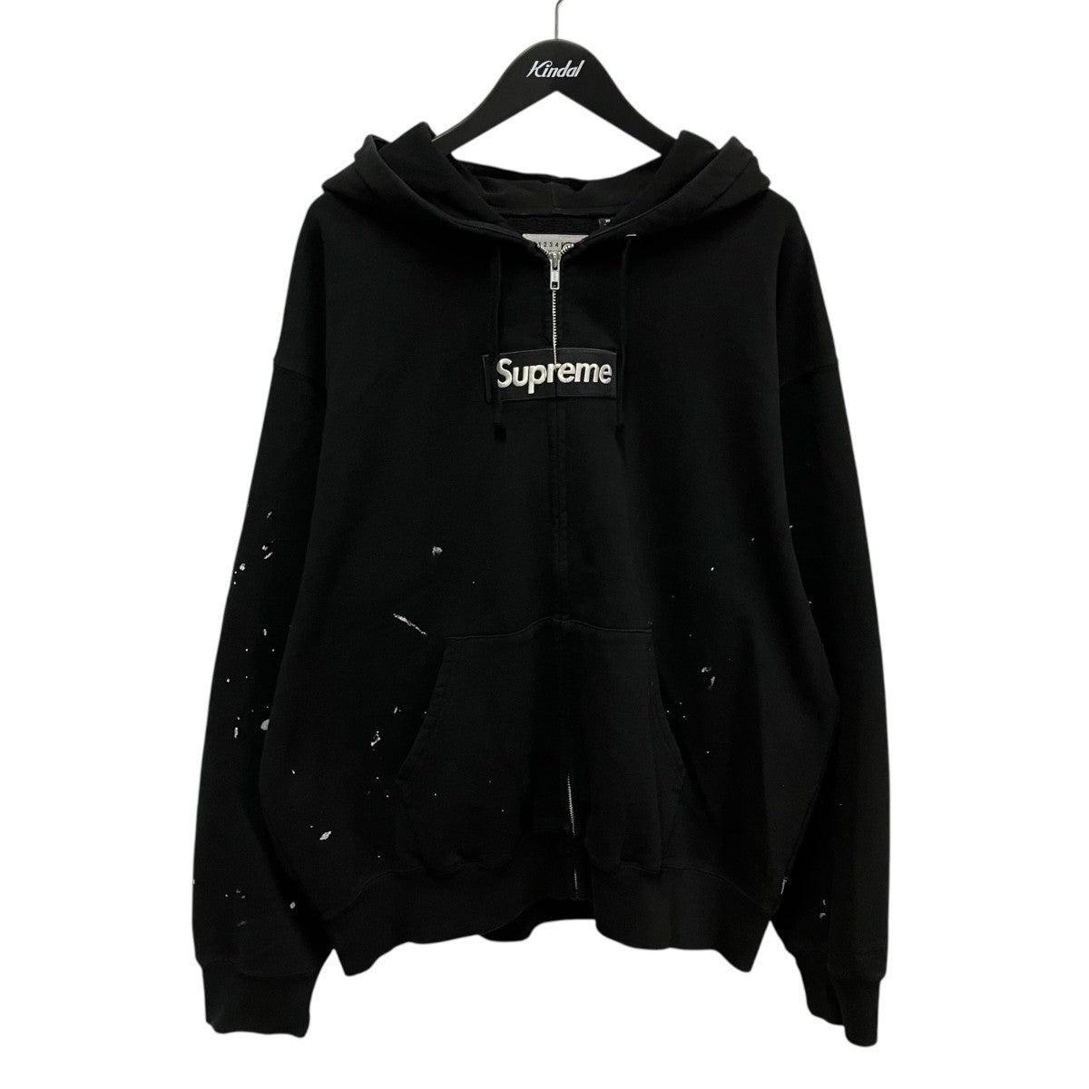 Supreme×MM6 Maison Margiela Box Logo Zip Up Hooded Sweatshirtパーカー 古着・中古-1枚目のアイテム画像