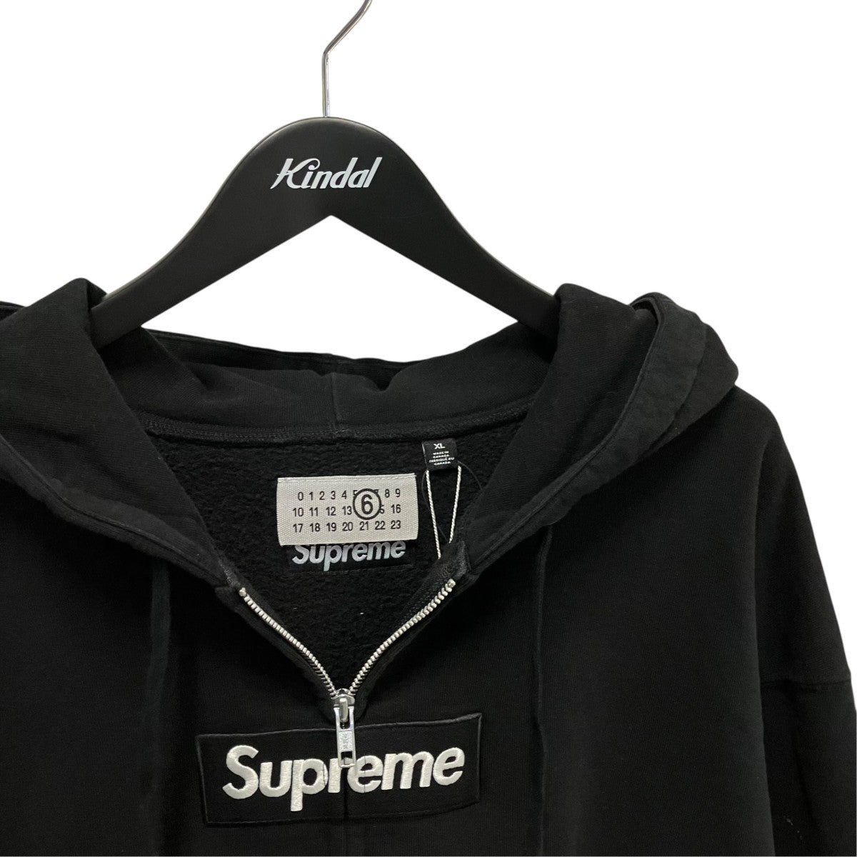 Supreme×MM6 Maison Margiela Box Logo Zip Up Hooded Sweatshirtパーカー 古着・中古-3枚目のアイテム画像
