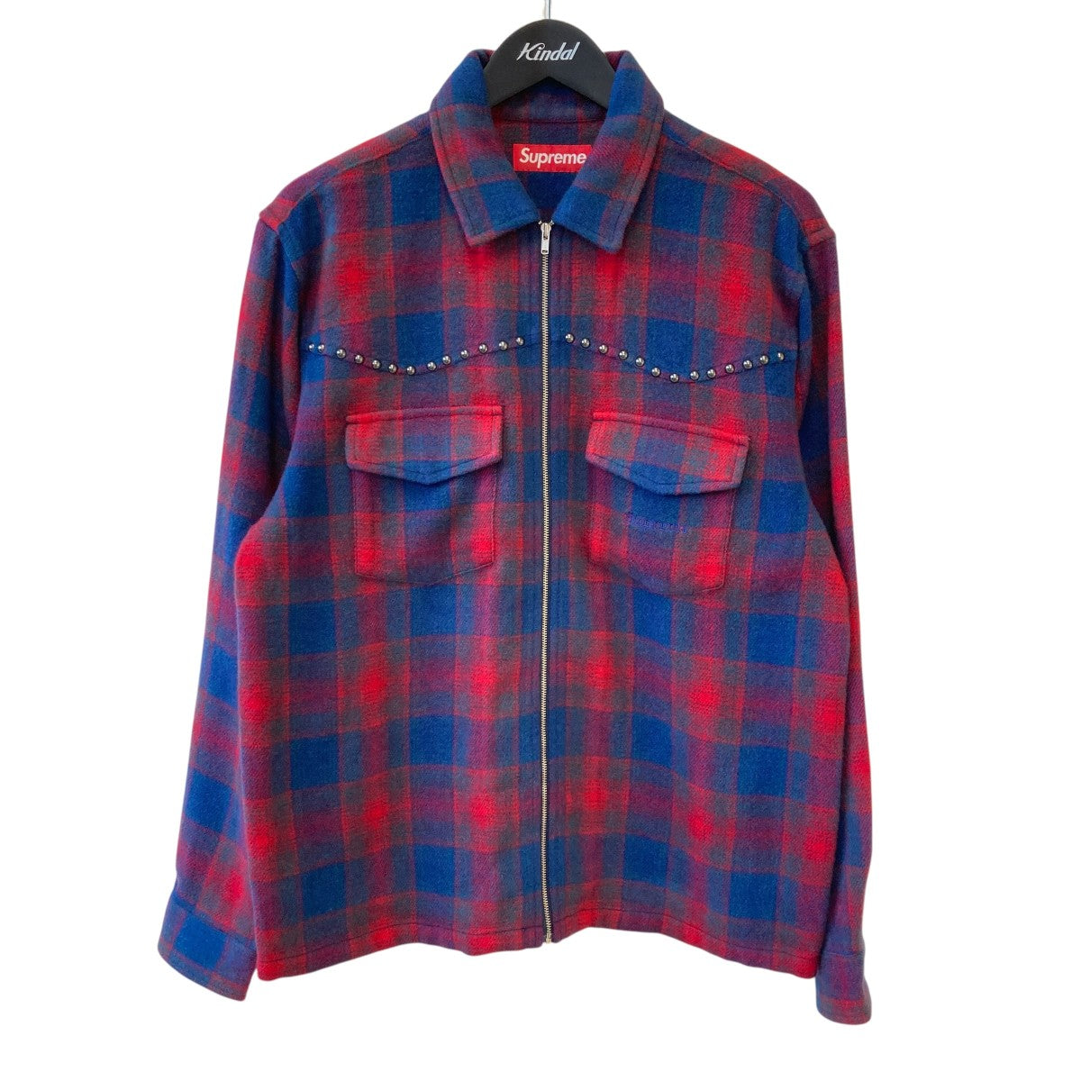 25AWShadow Plaid Zip Up Shirtジップアップシャツ