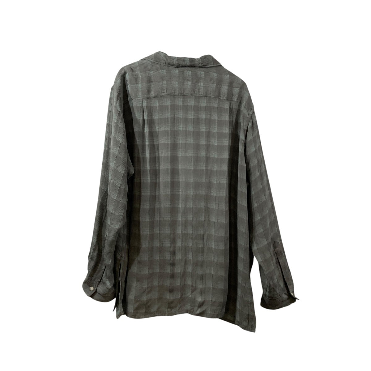 JACQARD PLAID OPEN COLLAR SHIRTチェック長袖シャツYK26SS01197SH