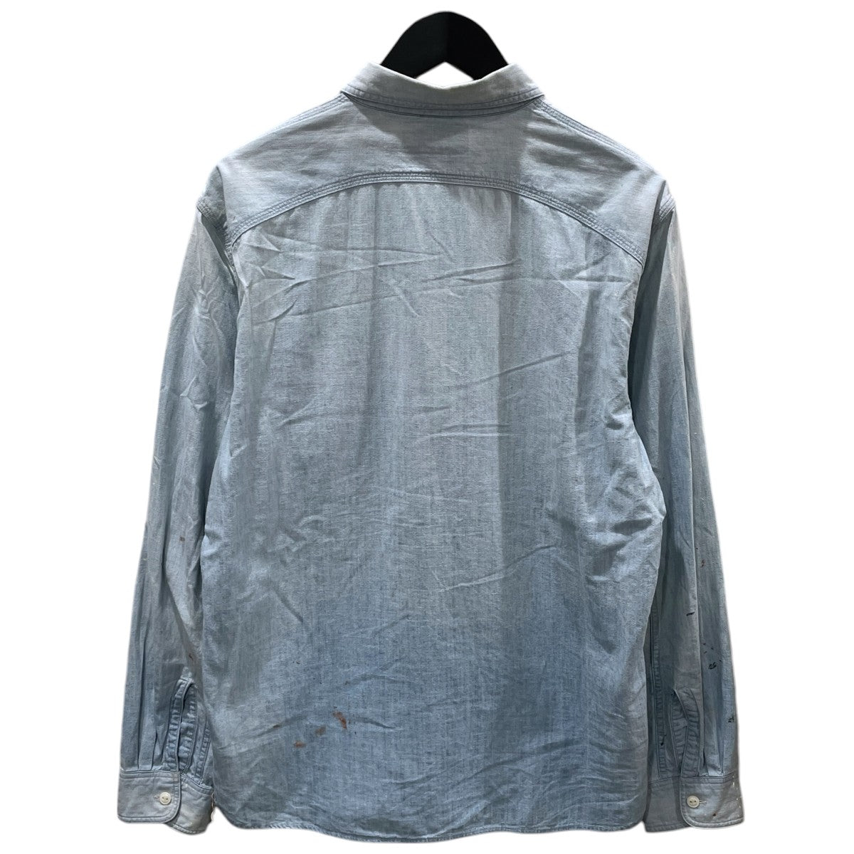 RRL 加工シャンブレーシャツ Painted Chambray Workshirt ペインテッドシャンブレーワークシャツ 782658836001 古着・中古-2枚目のアイテム画像