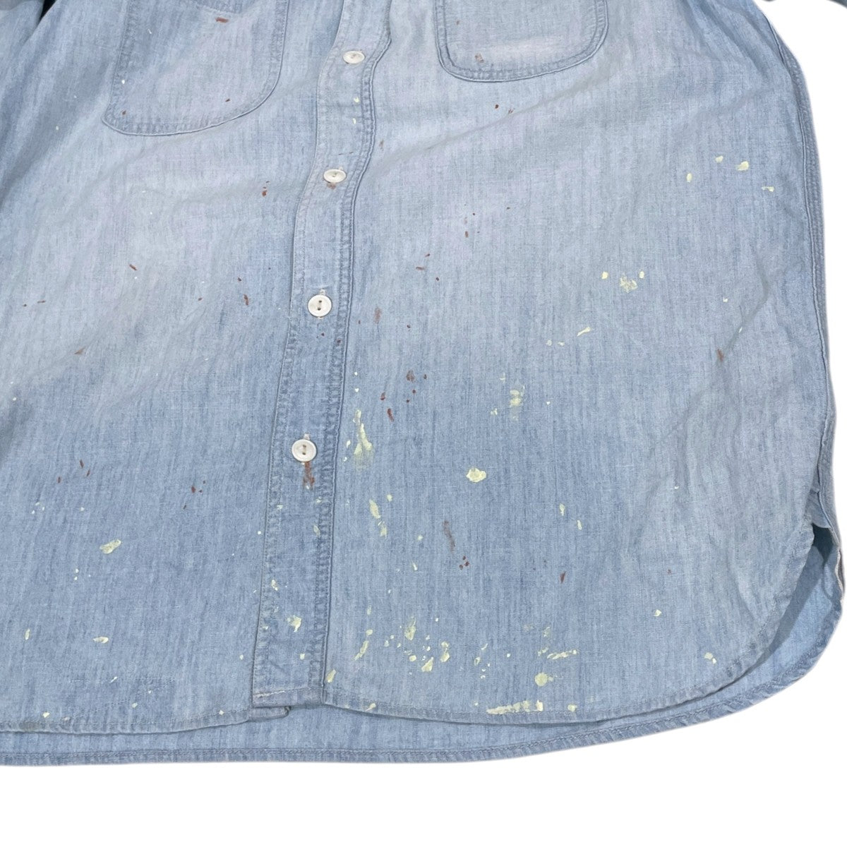 RRL 加工シャンブレーシャツ Painted Chambray Workshirt ペインテッドシャンブレーワークシャツ 782658836001 古着・中古-5枚目のアイテム画像