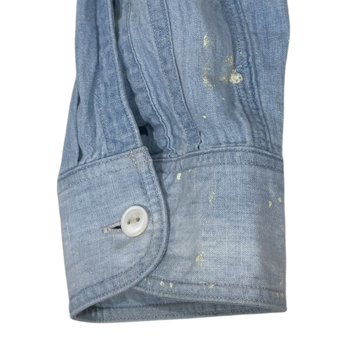 RRL 加工シャンブレーシャツ Painted Chambray Workshirt ペインテッドシャンブレーワークシャツ 782658836001 古着・中古-6枚目のアイテム画像
