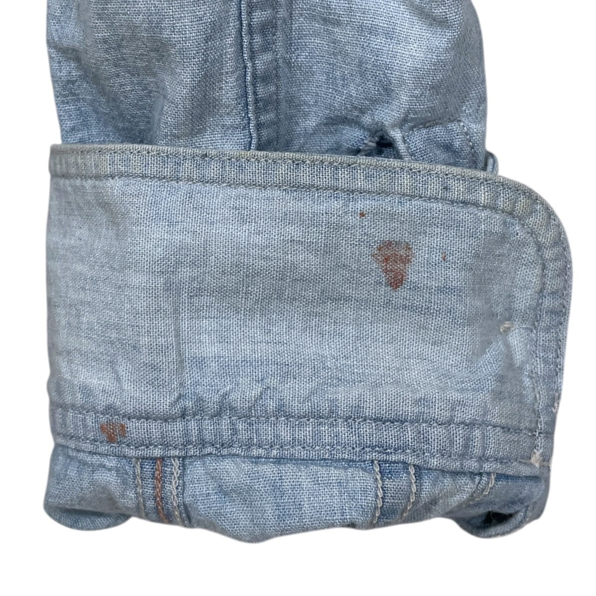 RRL 加工シャンブレーシャツ Painted Chambray Workshirt ペインテッドシャンブレーワークシャツ 782658836001 古着・中古-7枚目のアイテム画像