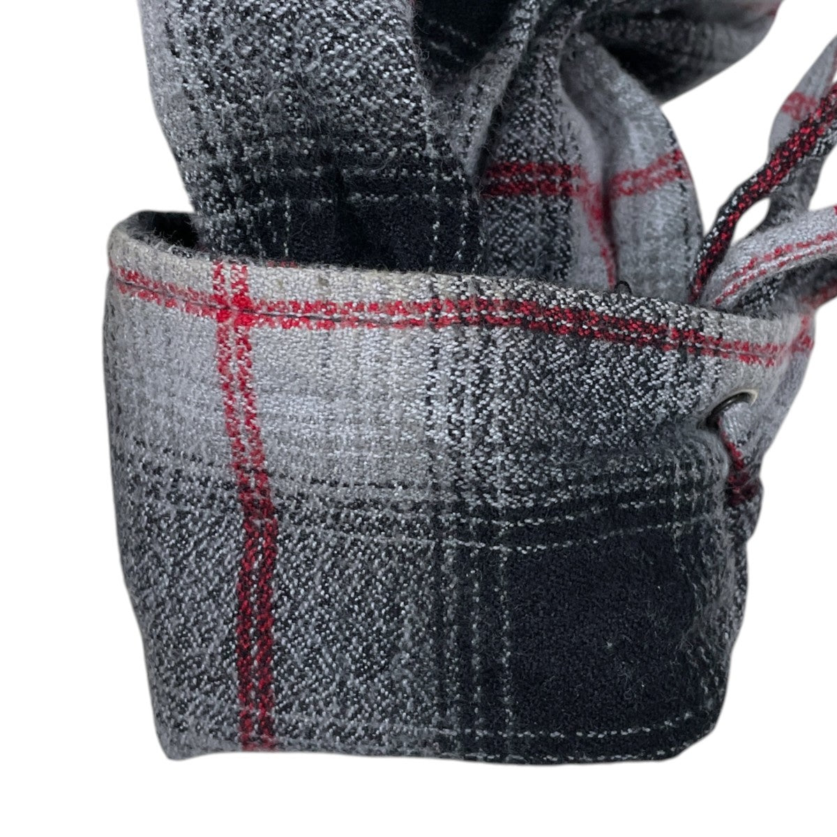 チェック柄レースアップシャツ String Smock ストリングスモック
