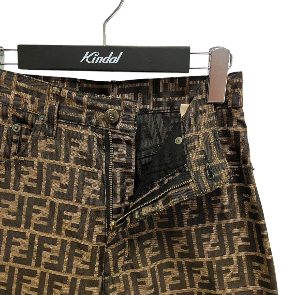 FENDI(フェンディ) ズッカ柄パンツ530090 530090 ブラウン サイズ 42