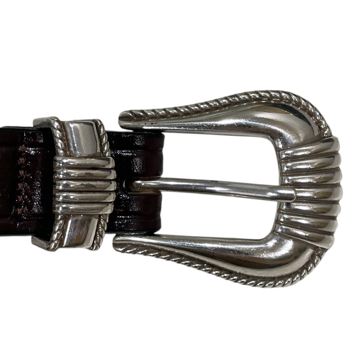レザーベルト 3-PIECE SILVER BUCKLE BELT スリーピースシルバーバックルベルト 3092