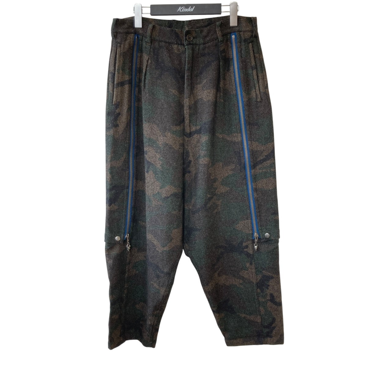 Yohji Yamamoto pour homme 14AWGOTHIC Camouflage print sarouel pants with charmカモフラサルエルパンツHF-P14-128 古着・中古-1枚目のアイテム画像