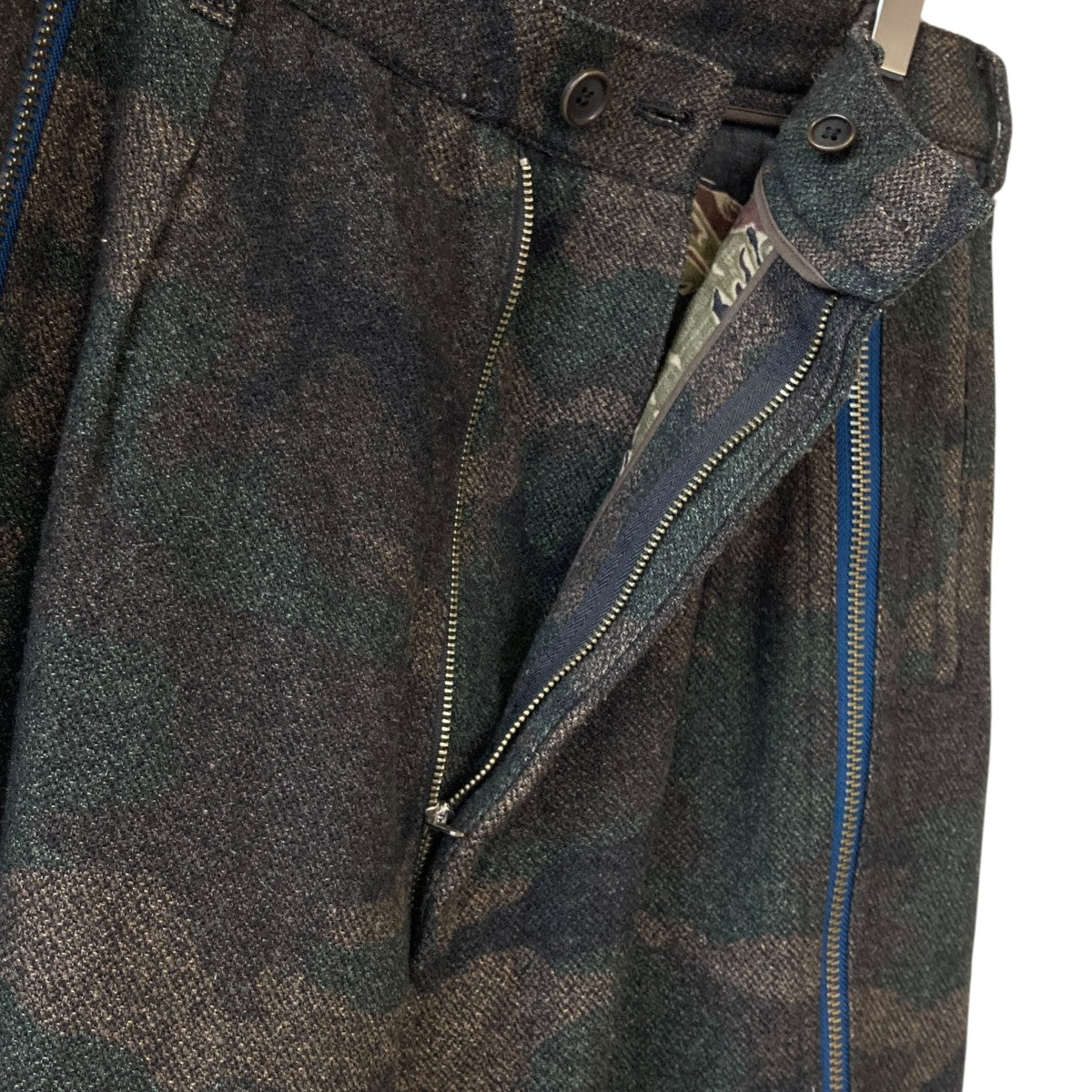 Yohji Yamamoto pour homme 14AWGOTHIC Camouflage print sarouel pants with charmカモフラサルエルパンツHF-P14-128 古着・中古-3枚目のアイテム画像