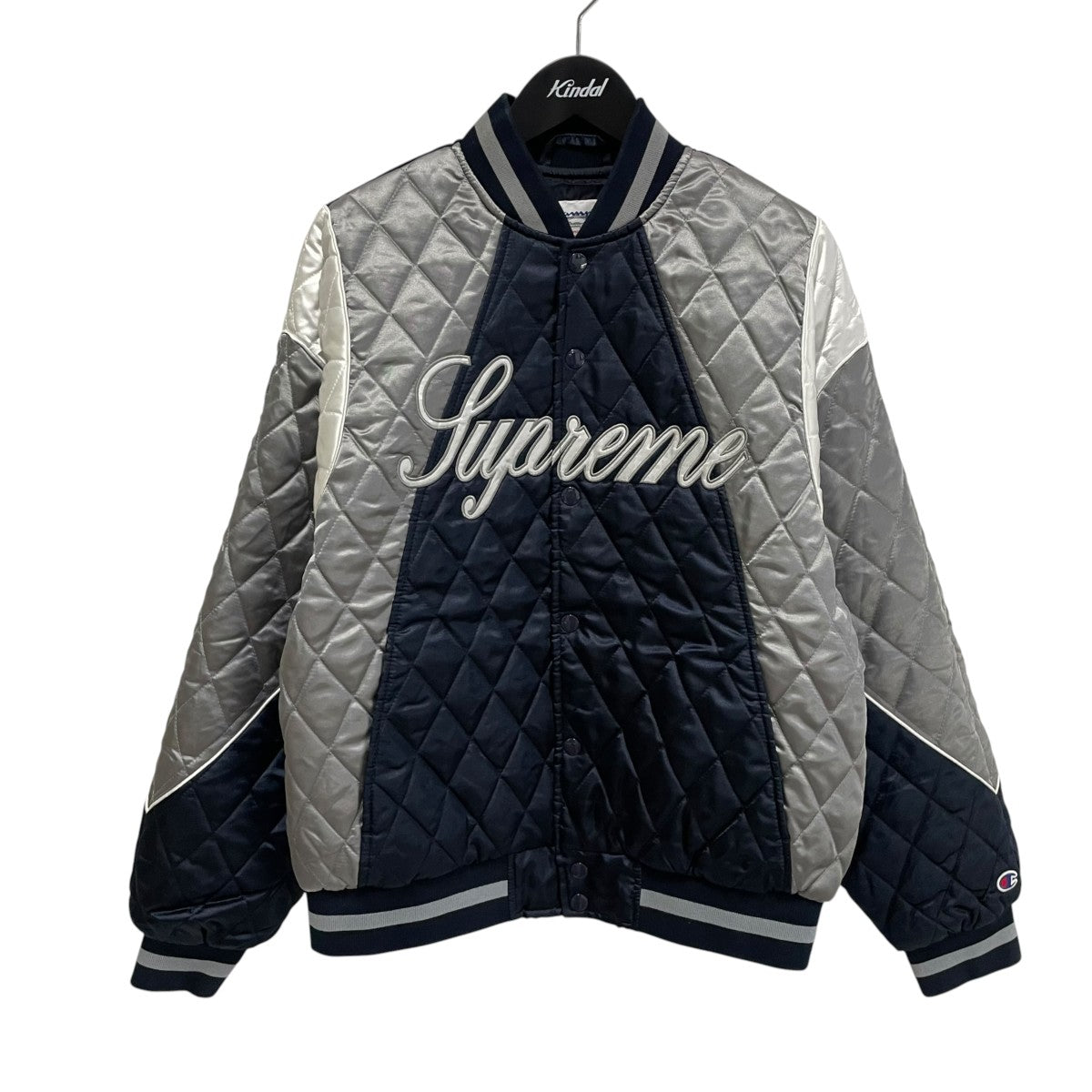 Quited Satin Varsity Jacketキルティングジャケット