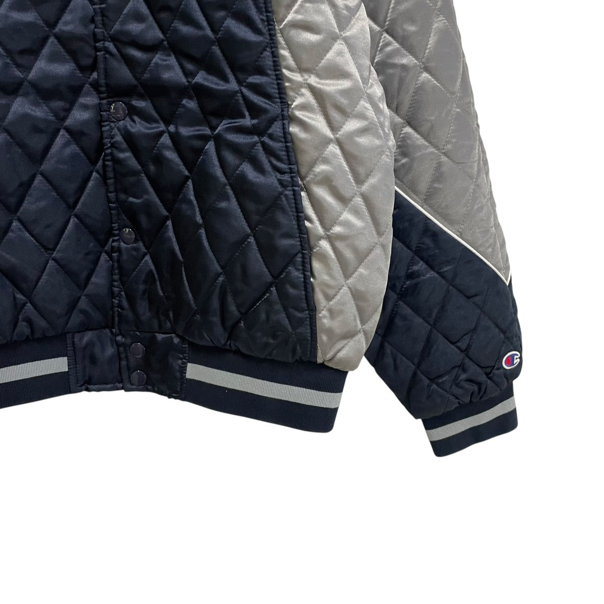 Quited Satin Varsity Jacketキルティングジャケット