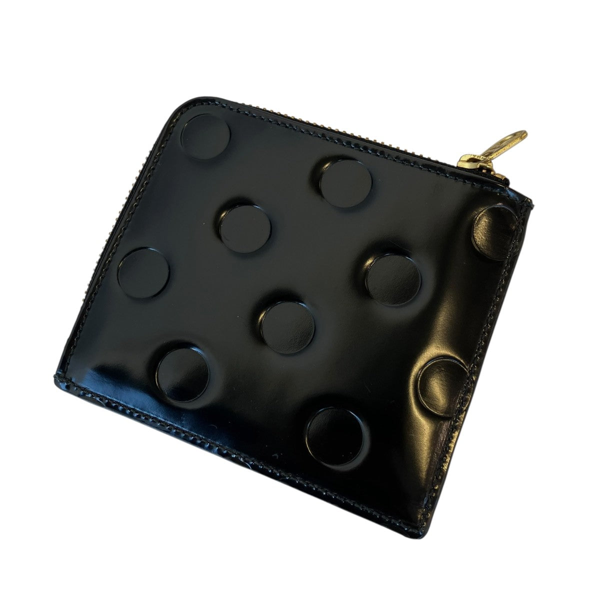 COMME des GARCONS ドット柄ジップウォレット 古着・中古-1枚目のアイテム画像
