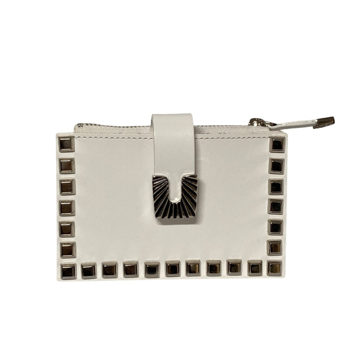Leather wallet studs smallミニウォレット