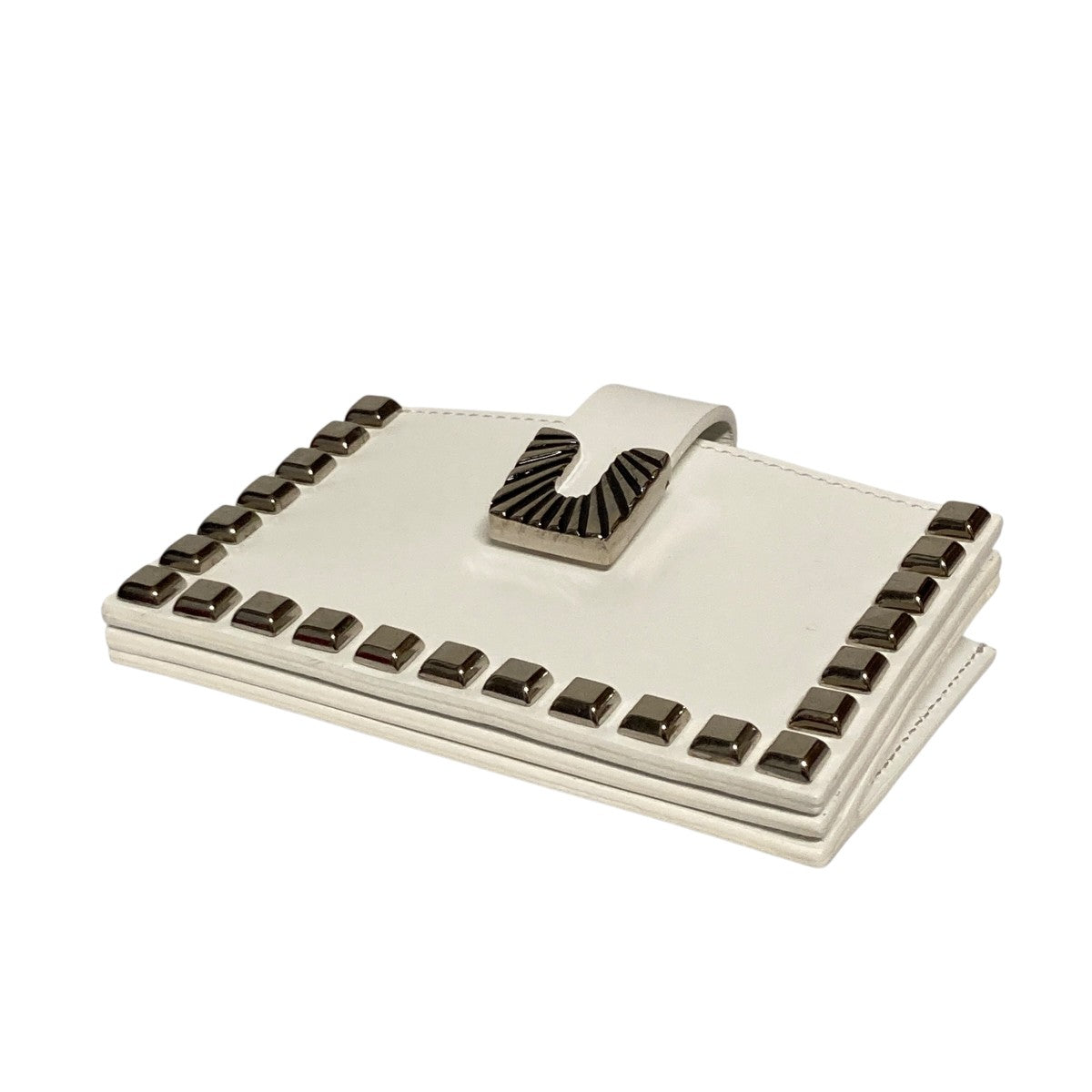 Leather wallet studs smallミニウォレット