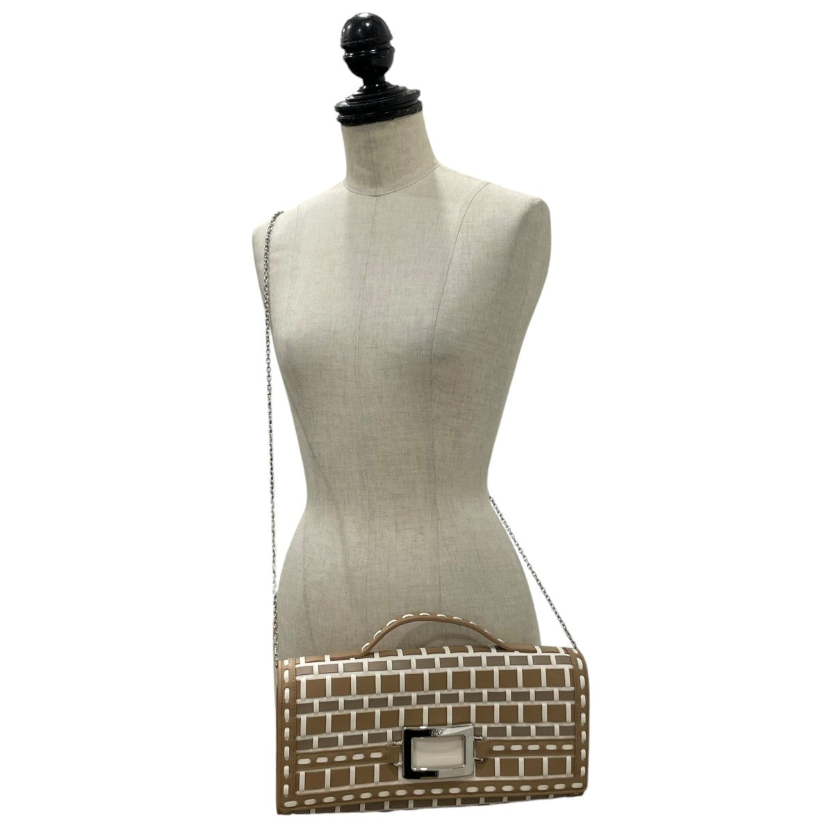 Roger Vivier ベル ヴィヴィエ レザー クラッチクラッチバッグRBWAORC3202UCT1N99 古着・中古-7枚目のアイテム画像