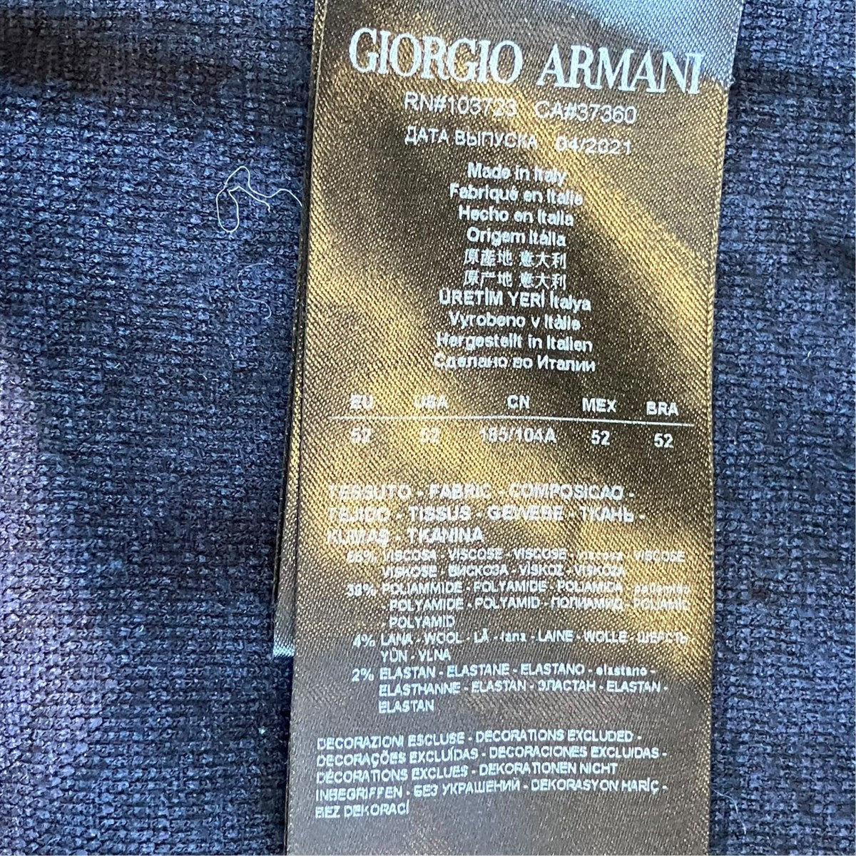 GIORGIO ARMANI カットソー6KSM73SJNFZ 古着・中古-5枚目のアイテム画像