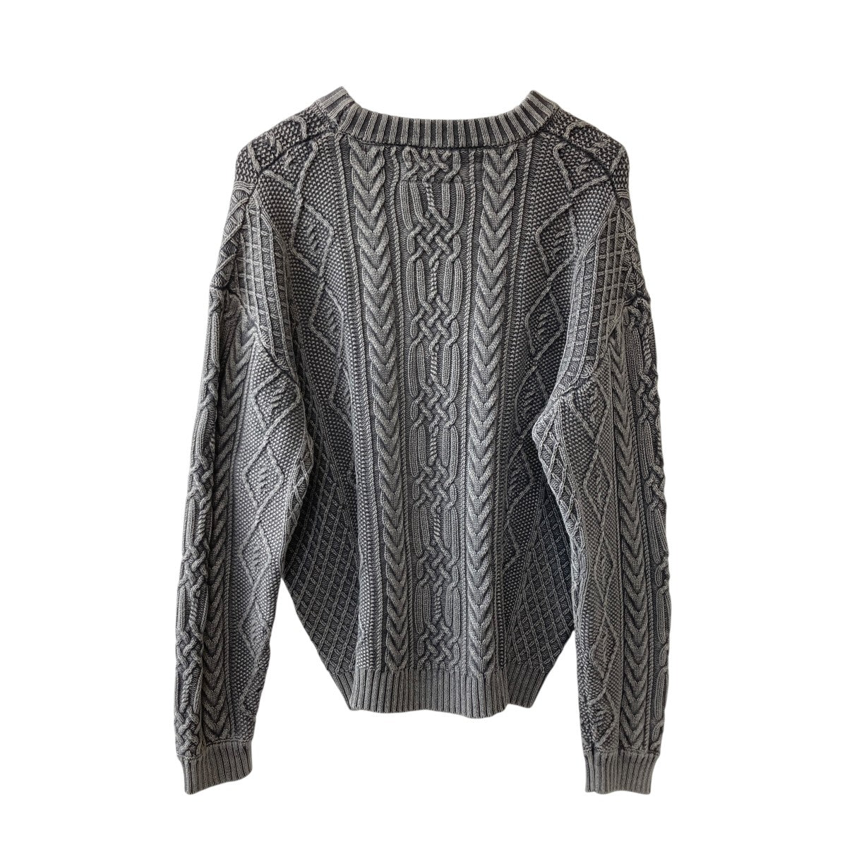 WASHED CREWNECK CABLE SWEATERニットセーター24213NH-KNM01