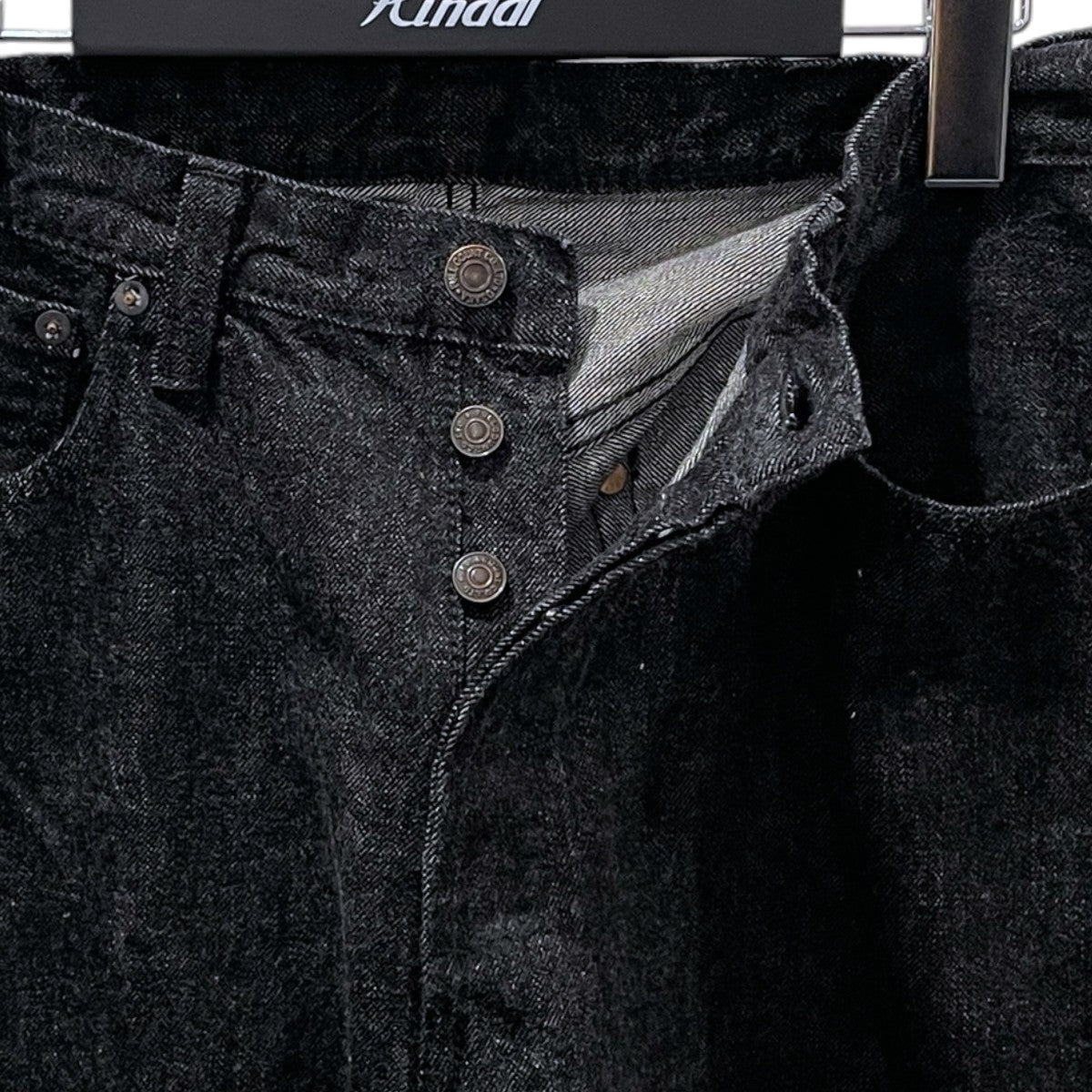 FULLCOUNT デニムパンツ Wide Black Selvedge Denim ワイドブラックセルビッジデニム 0105BK 古着・中古-3枚目のアイテム画像
