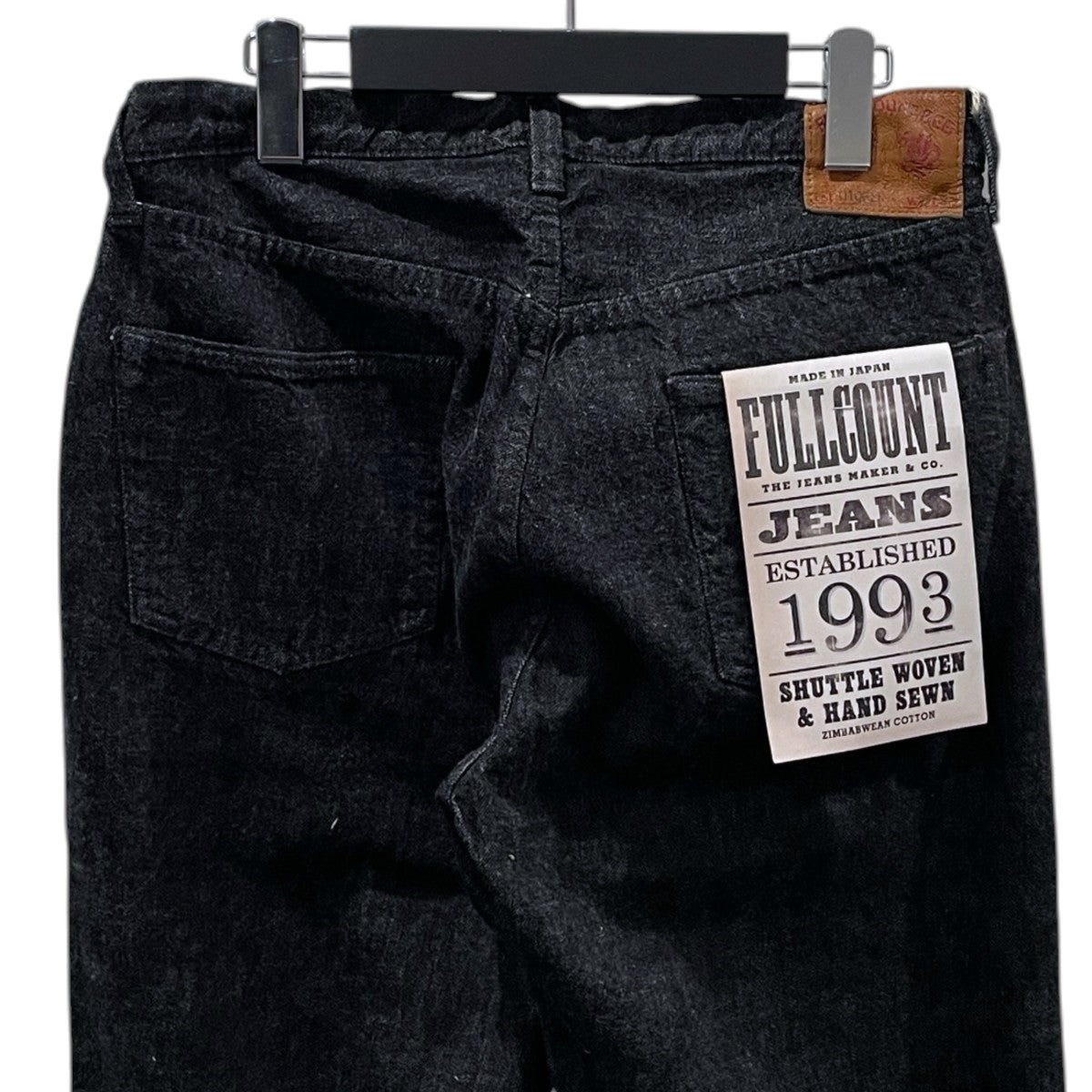 FULLCOUNT デニムパンツ Wide Black Selvedge Denim ワイドブラックセルビッジデニム 0105BK 古着・中古-4枚目のアイテム画像