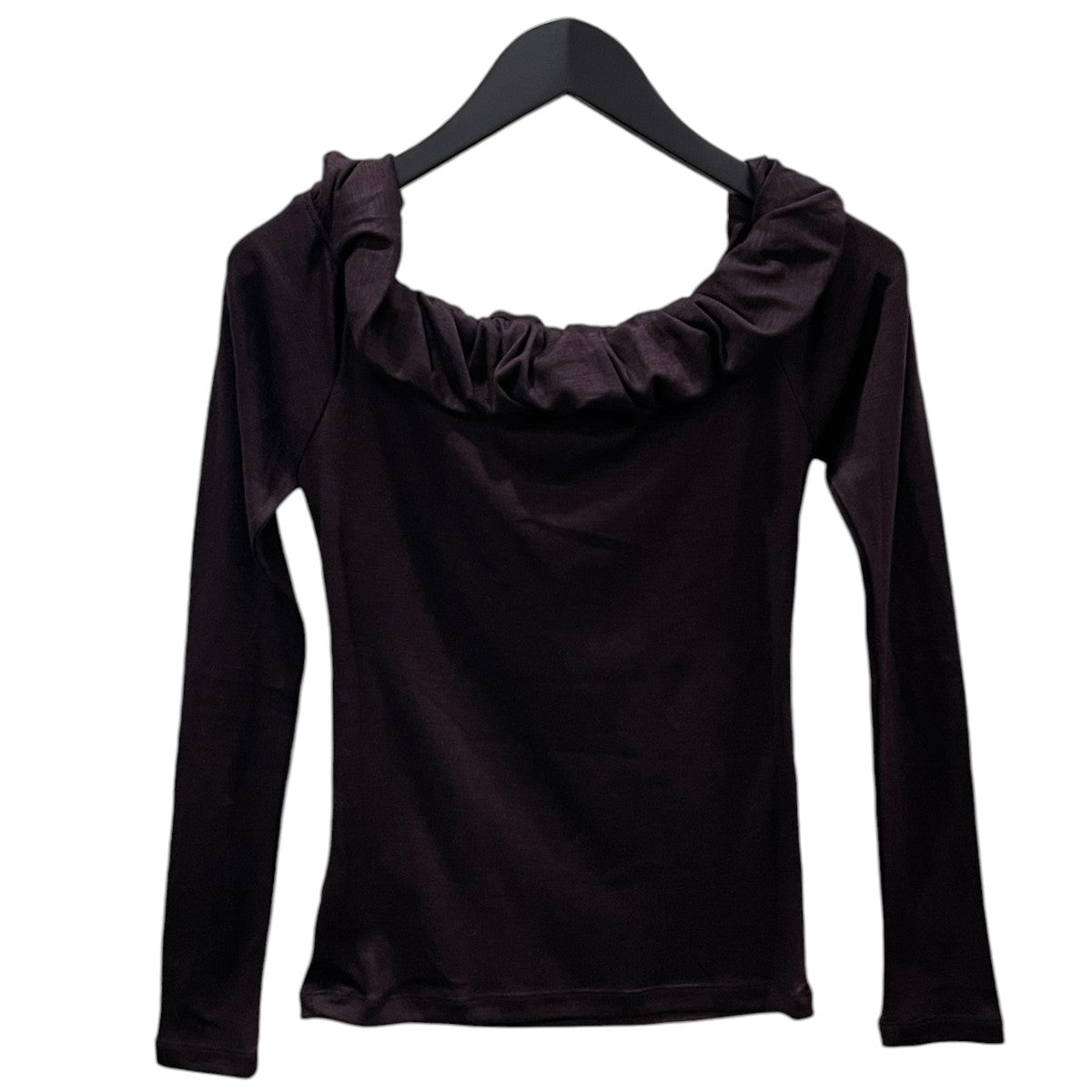 26AW オフショルダーニットセーター WOOL RIB TWISTED OFF SHOULDER PULLOVER ウール リブ ツイステッド オフショルダー プルオーバー 26WCT-#707L