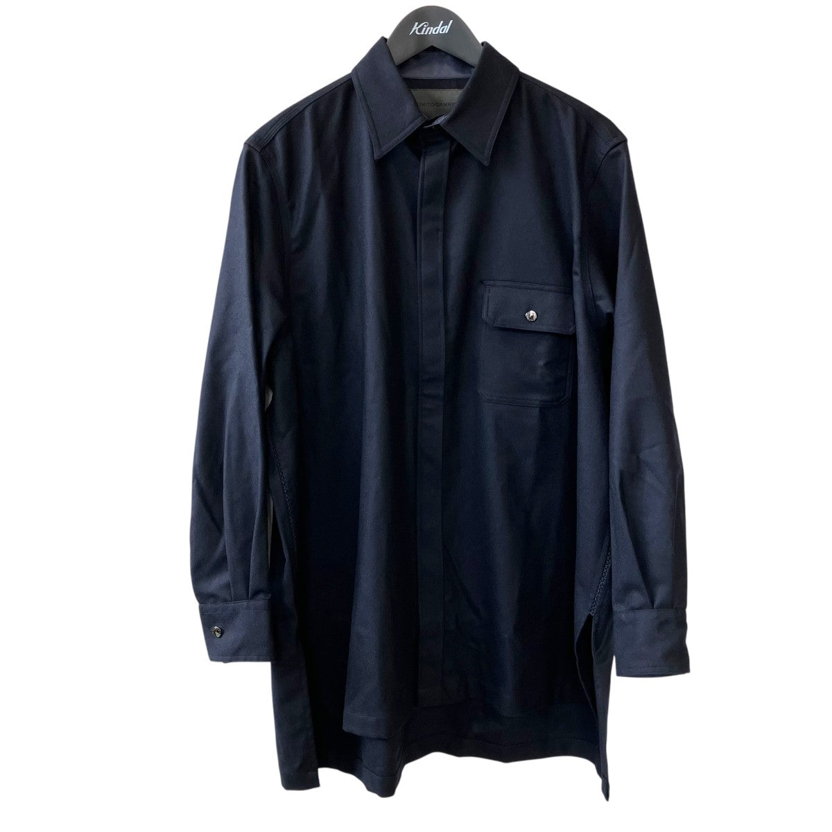 PICO EMBROIDERY SIDE LINE SHIRTSウールシャツFU2-SH-13