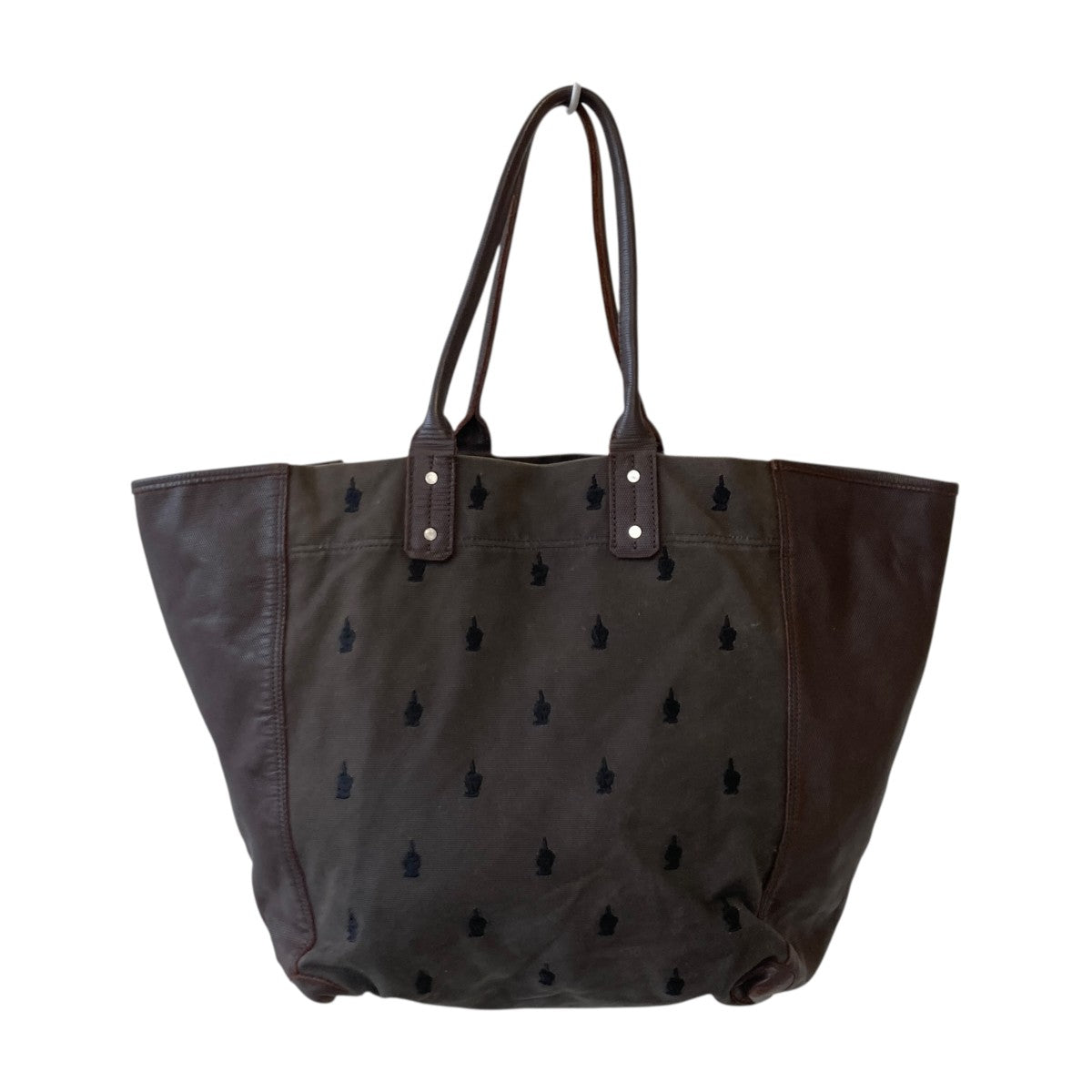 FUCK FINGER EMBROIDED TOTE BAGかばん