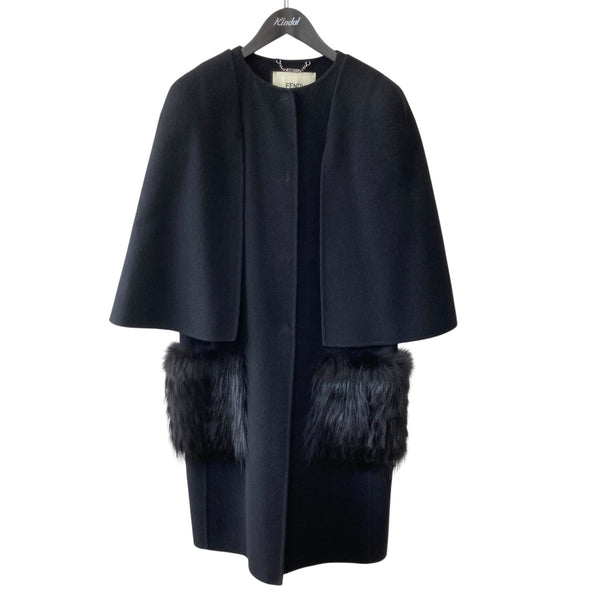 FENDI(フェンディ) フォックスファーポケット ケープコート12CPF-19