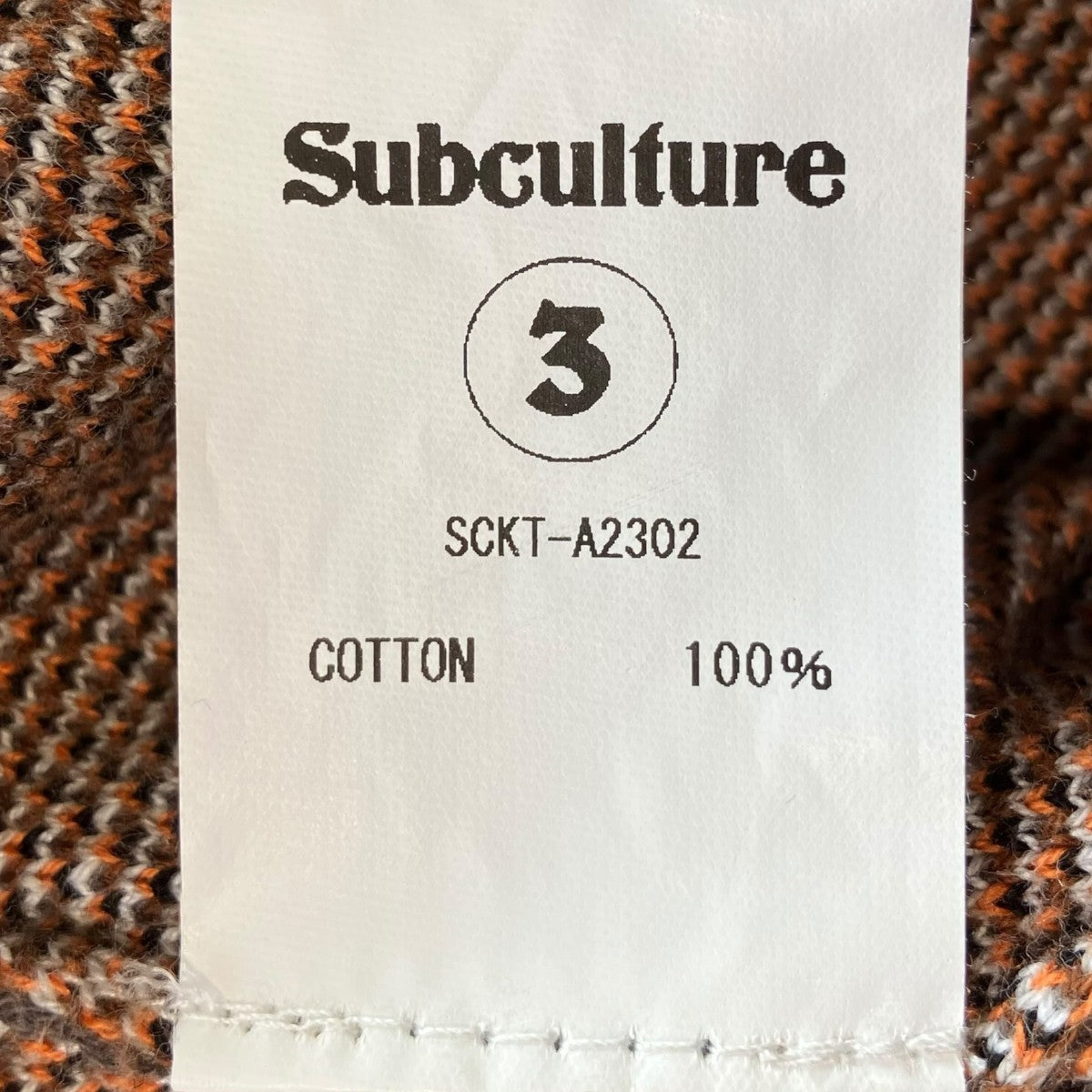 JACQUARD COTTON KNITニットセーターSCKT-A2302