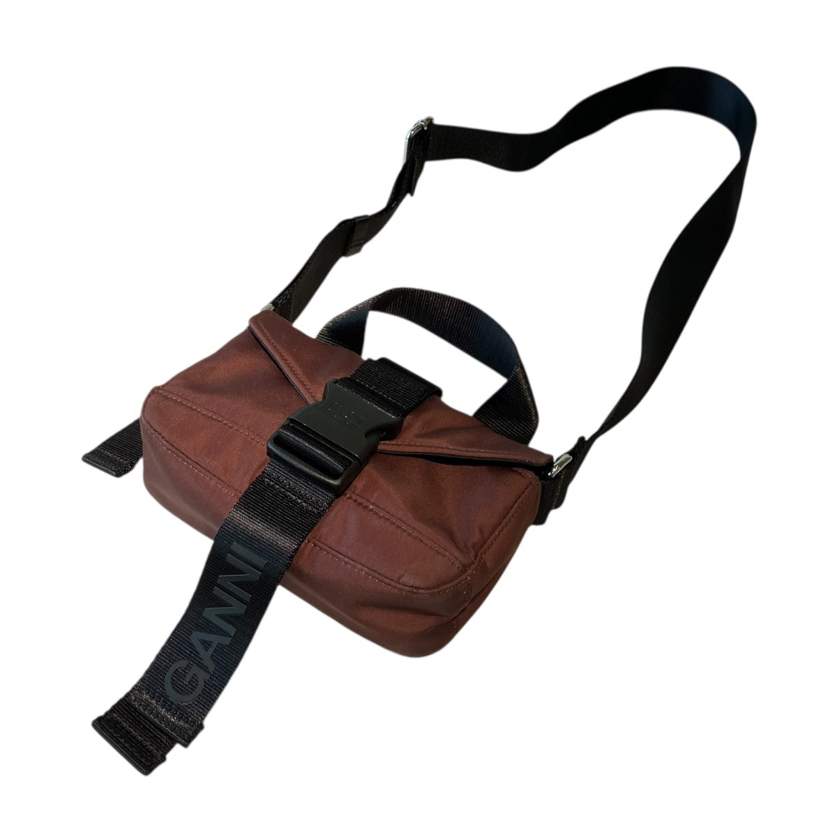 Ganni Tech Mini Satchelショルダーバッグ 古着・中古-1枚目のアイテム画像