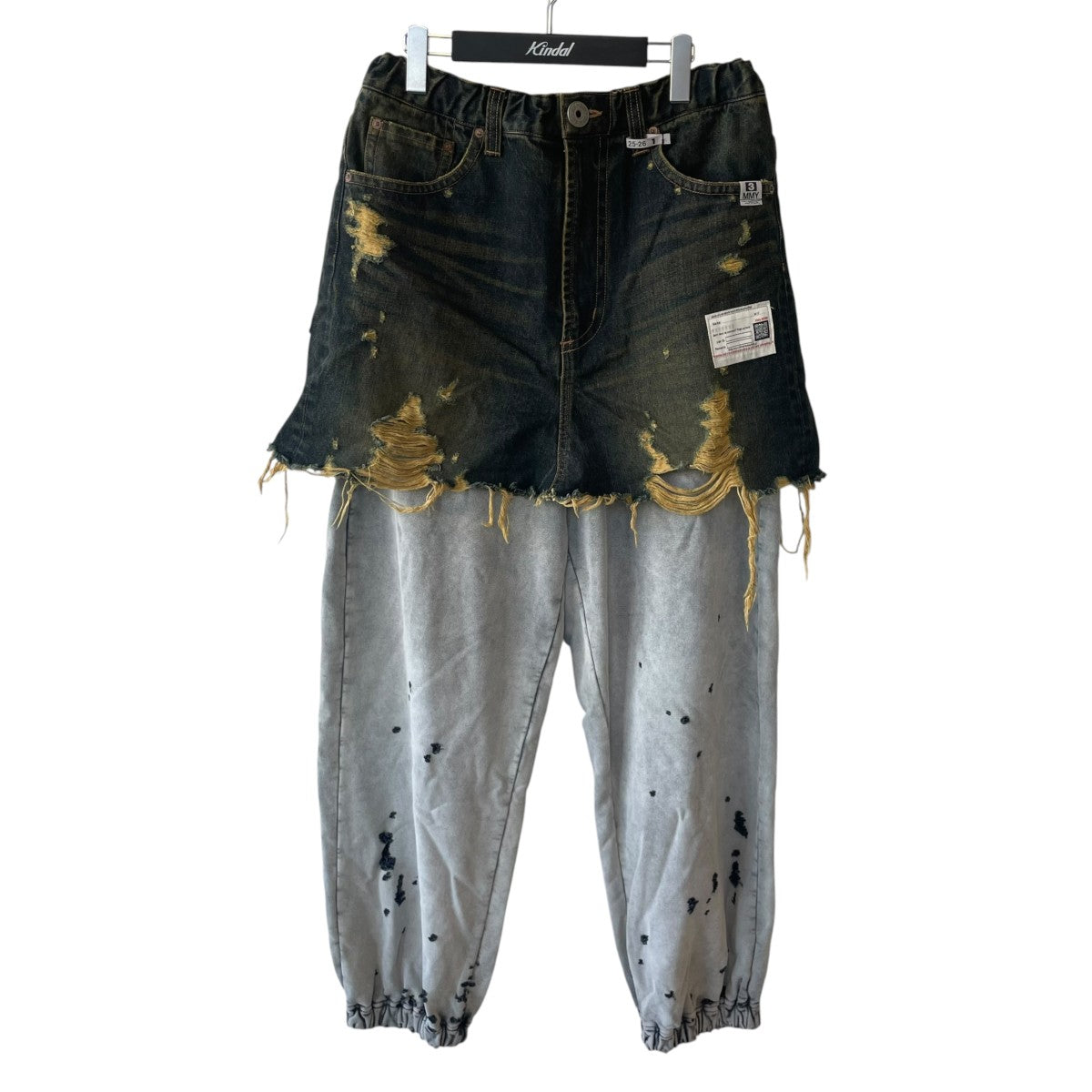 Maison MIHARA YASUHIRO MMY WAIST LAYERED JEANSレイヤードパンツA15PT023 古着・中古-1枚目のアイテム画像