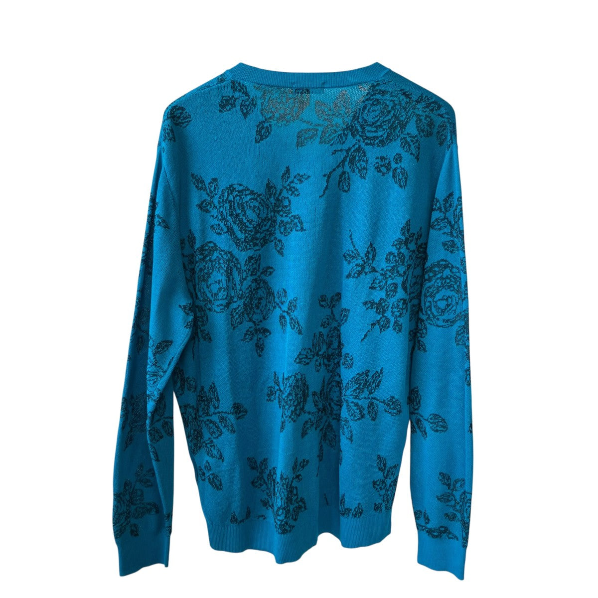 HAND-DRAWN FLOWER V-NECK PULLOVERVネック ニットセーター2126-001