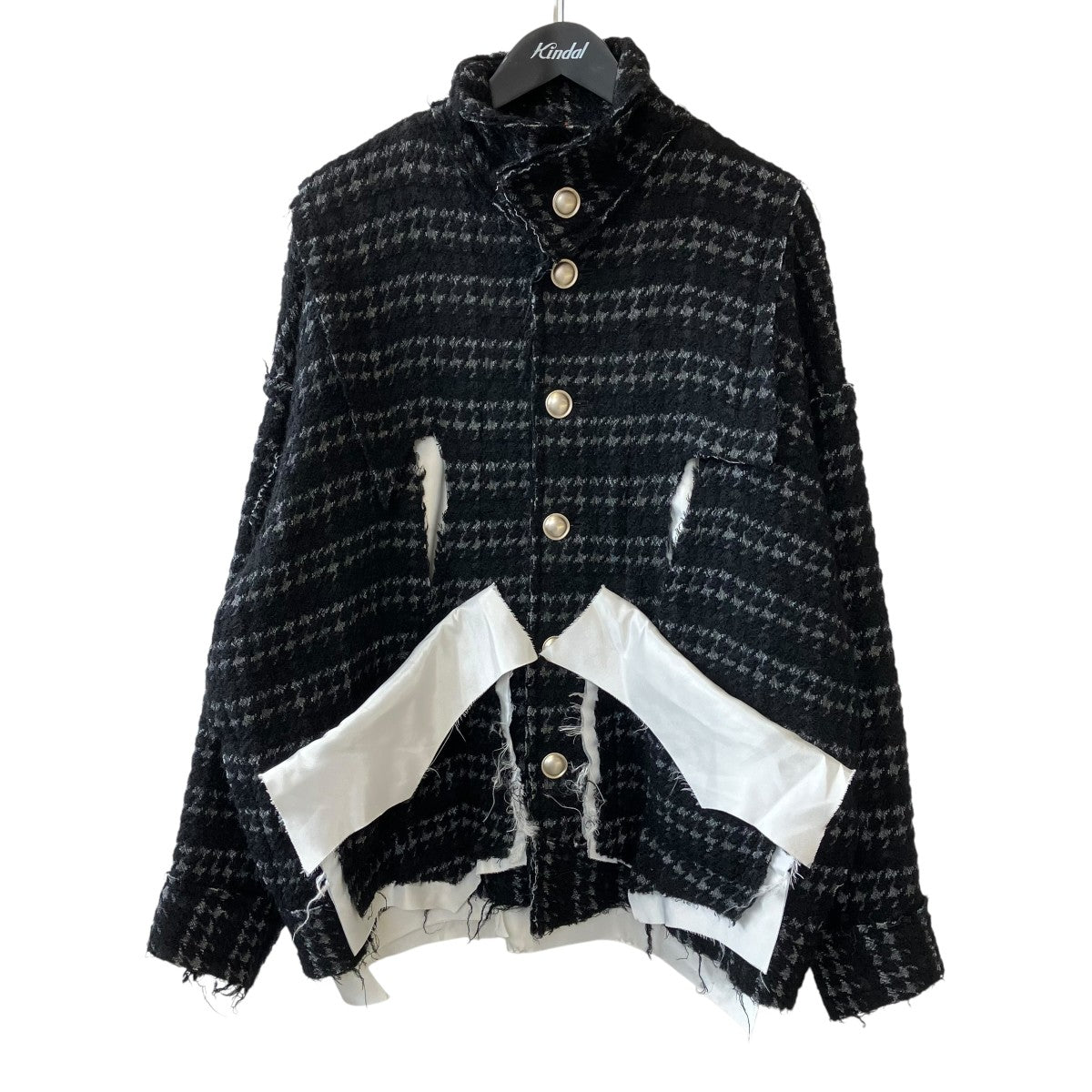 Houndstooth over blousonハウンドトゥースオーバーサイズブルゾンSS-C02-500
