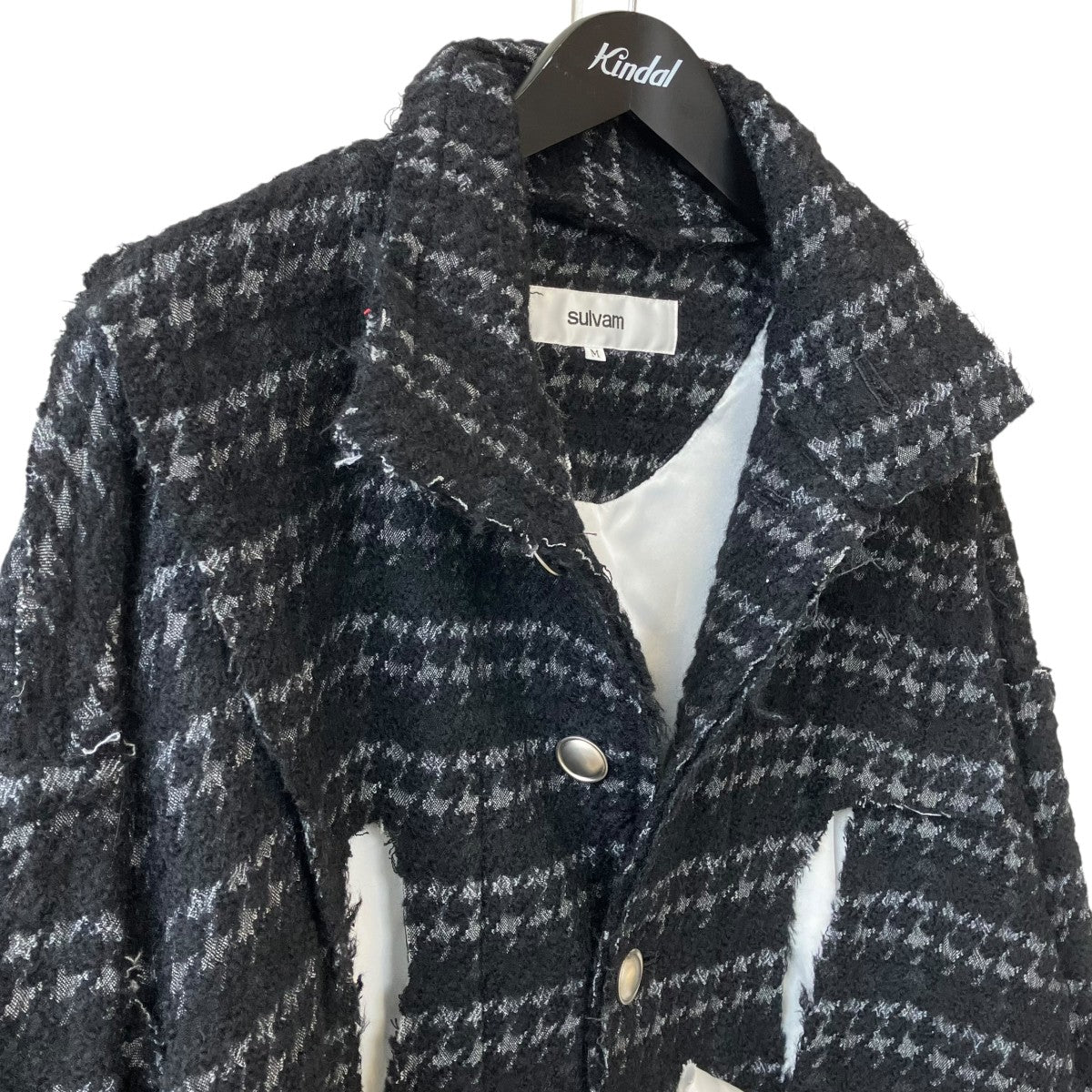 Houndstooth over blousonハウンドトゥースオーバーサイズブルゾンSS-C02-500